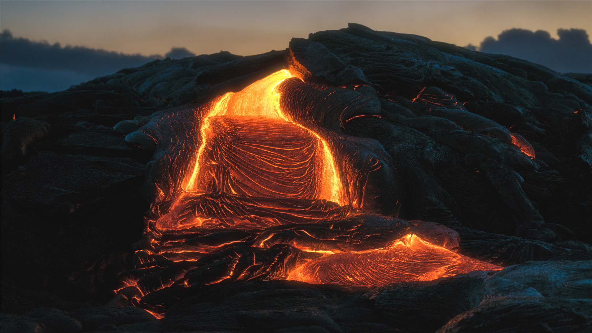 自然风光 火山 岩浆
