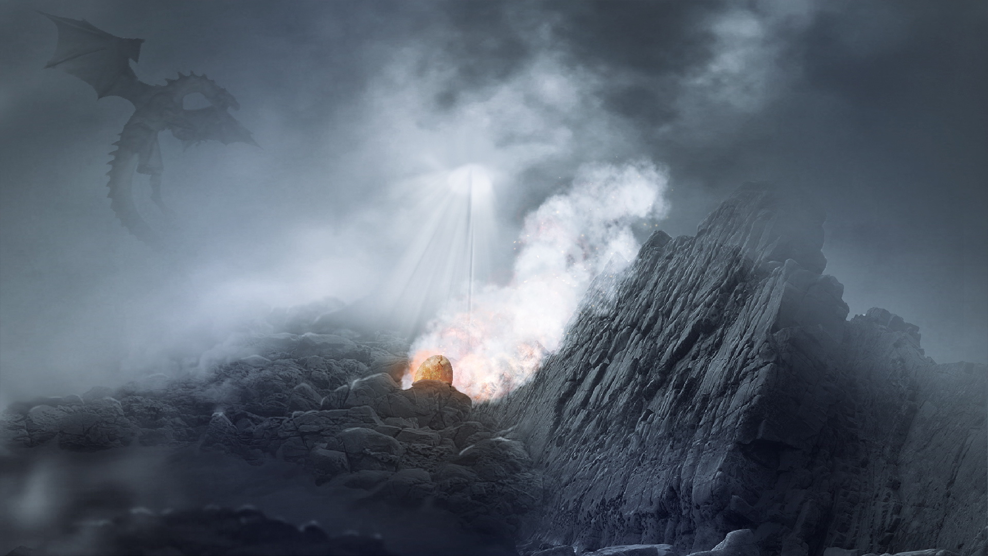 大片 科幻 火龙 火山