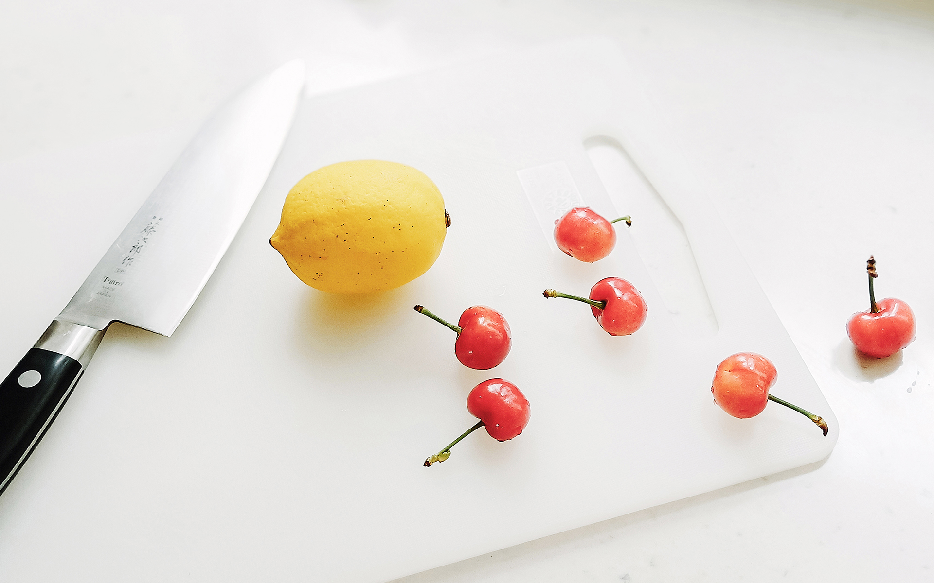 静物写真  樱桃 柠檬 小清新水果