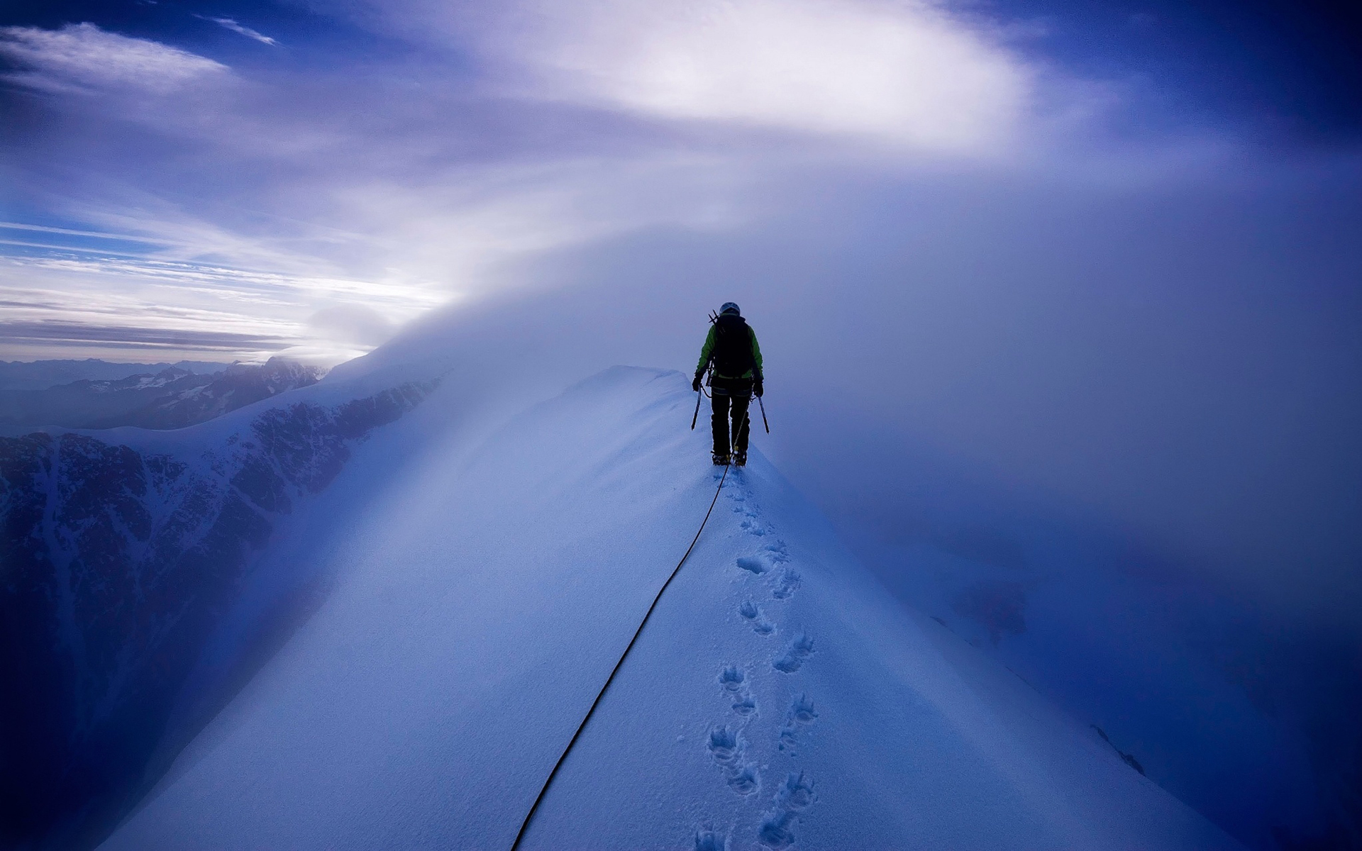 风景 自然风光 雪山 登山