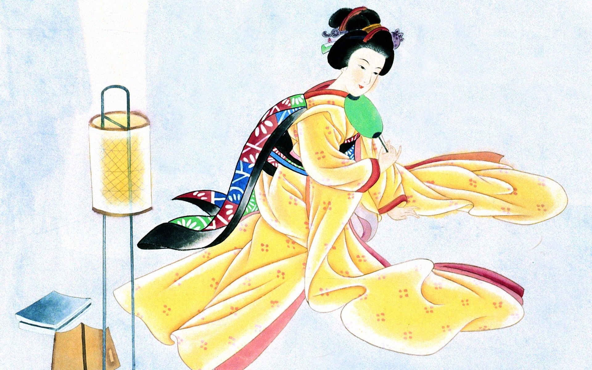 中国风 仕女图 插画