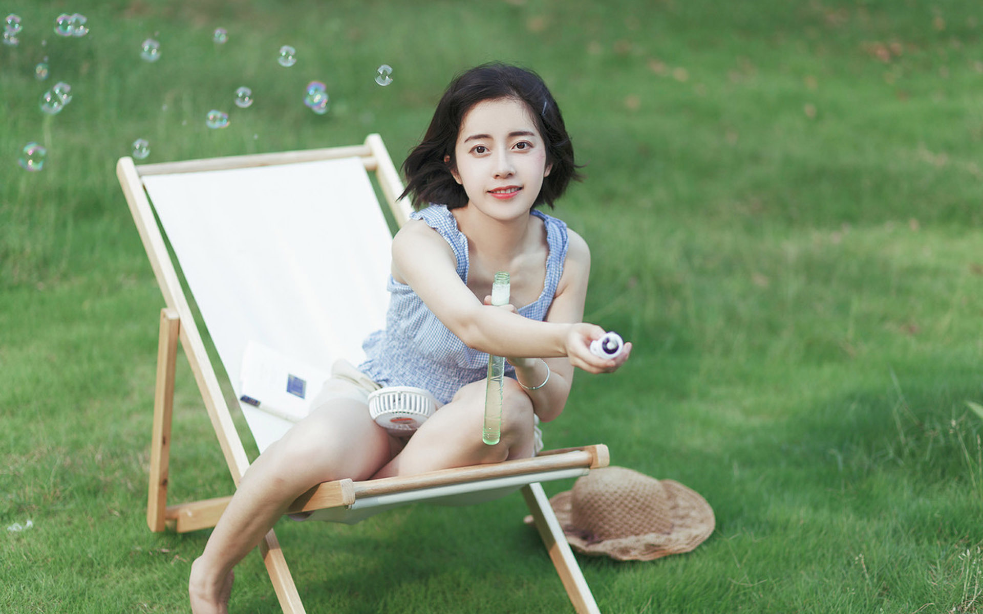 清纯  清新日系  短发  户外  文艺