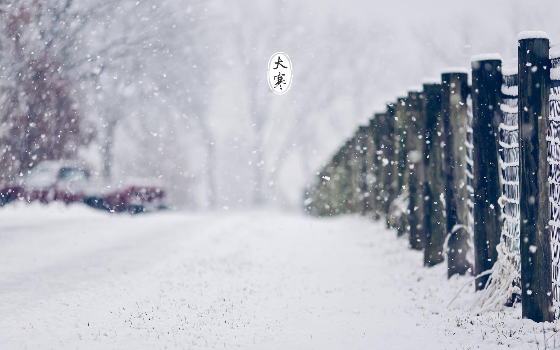 节日美图 大寒 寒冷 二十四节气 宽屏
