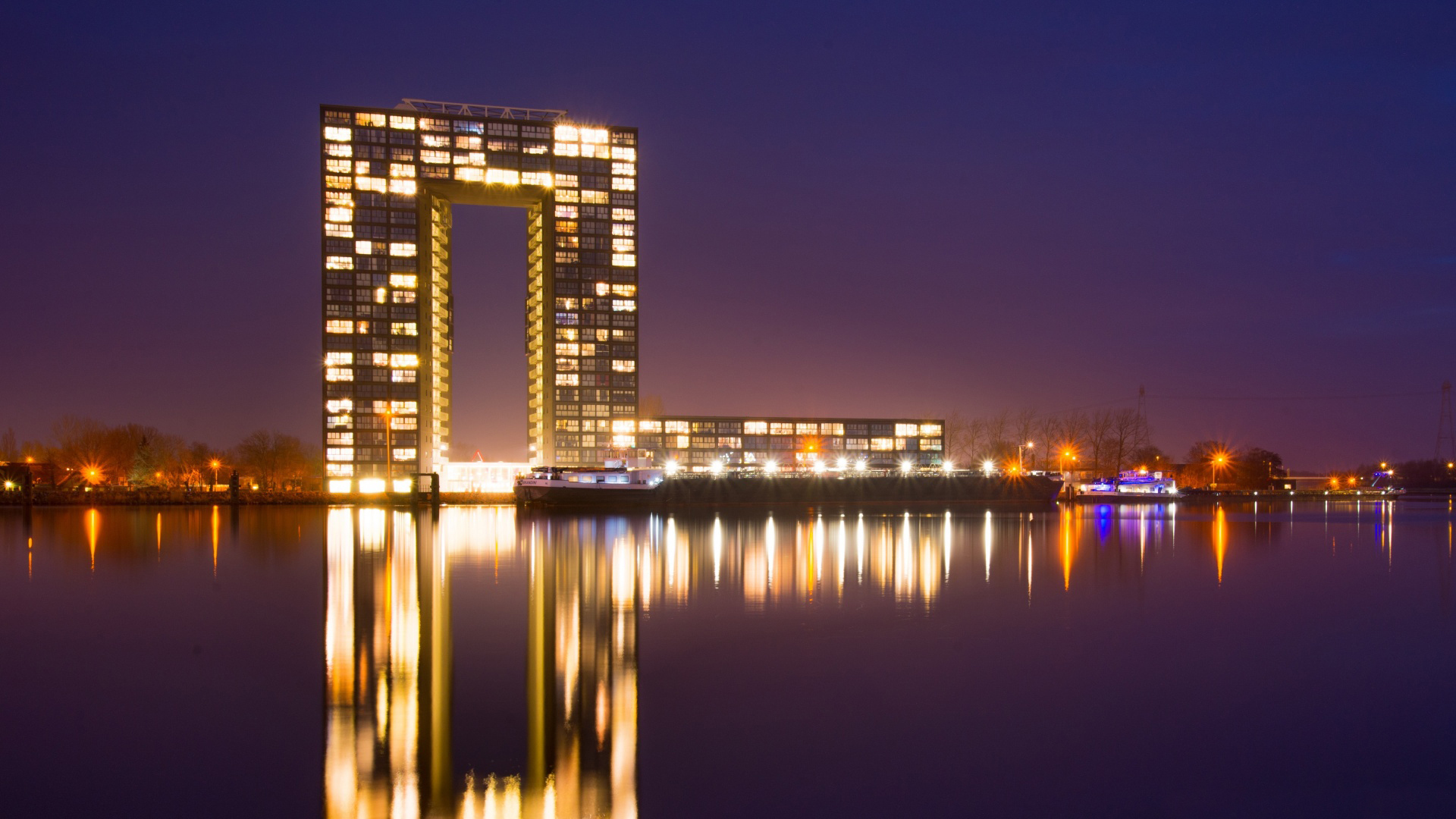风景 城市夜景 灯光 建筑