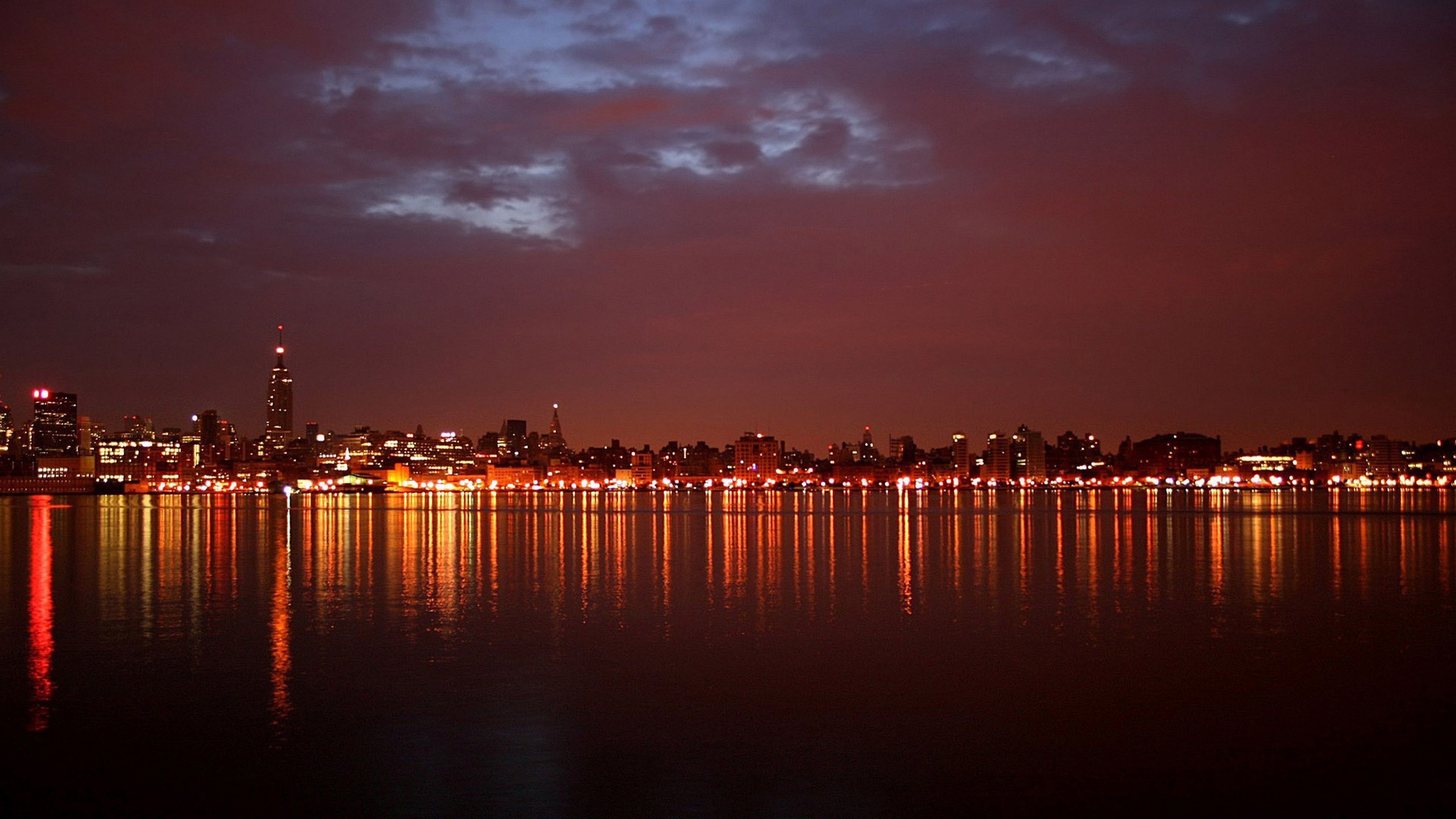 城市 海岸 灯光 夜景