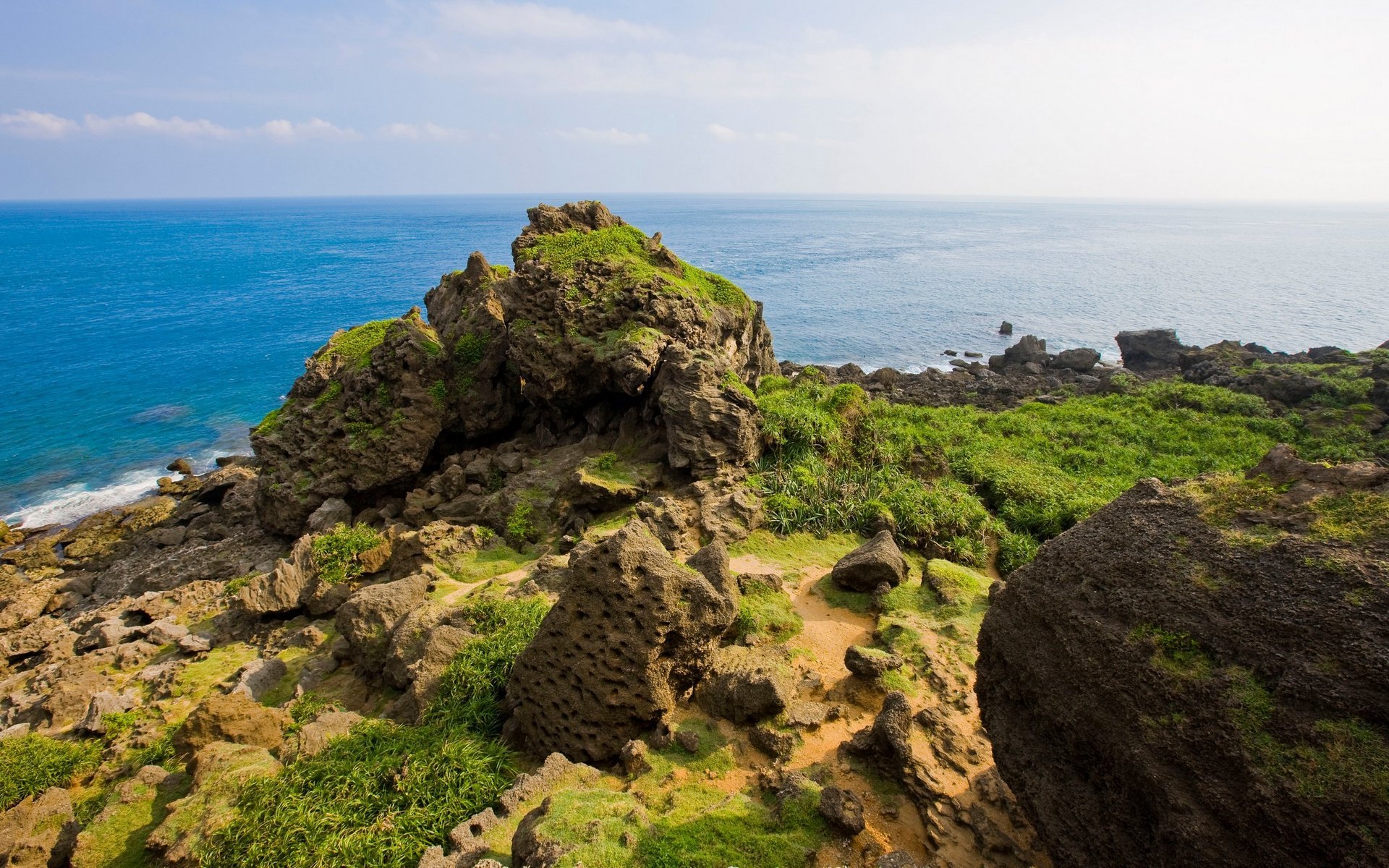 风景 自然美景 大海 大山 和谐美好 宽屏