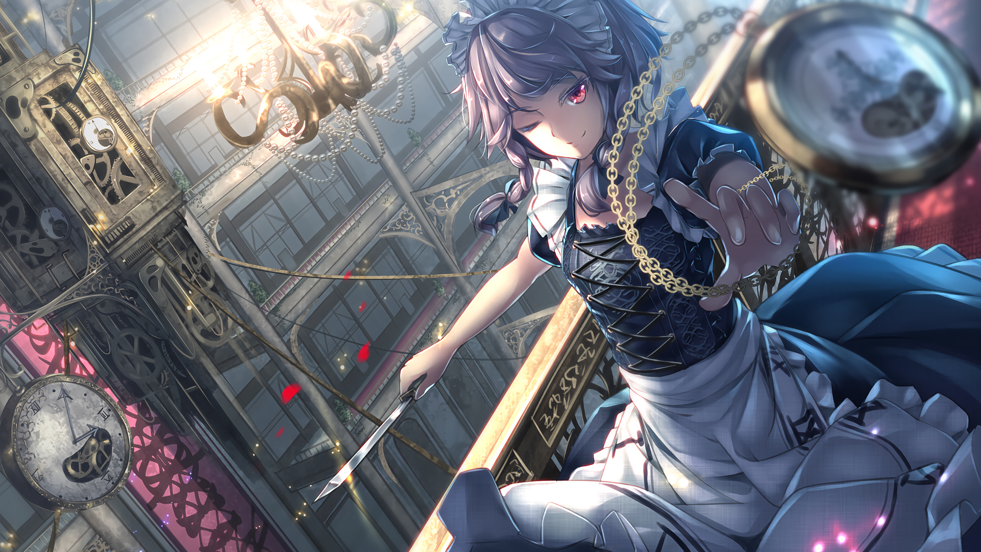 少女 大楼 战斗 机械