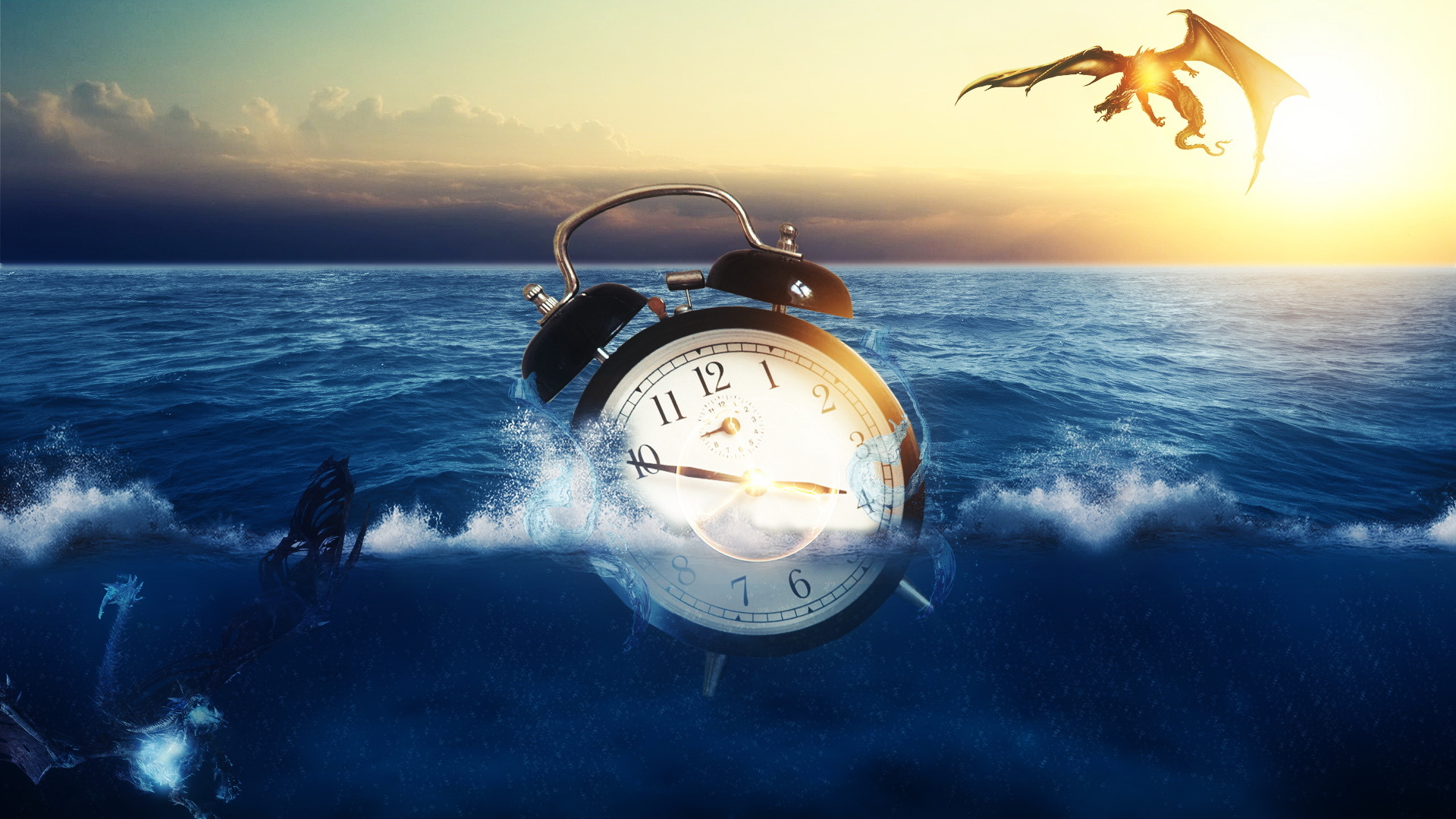 炫酷 科幻 闹钟 飞龙 喷火龙