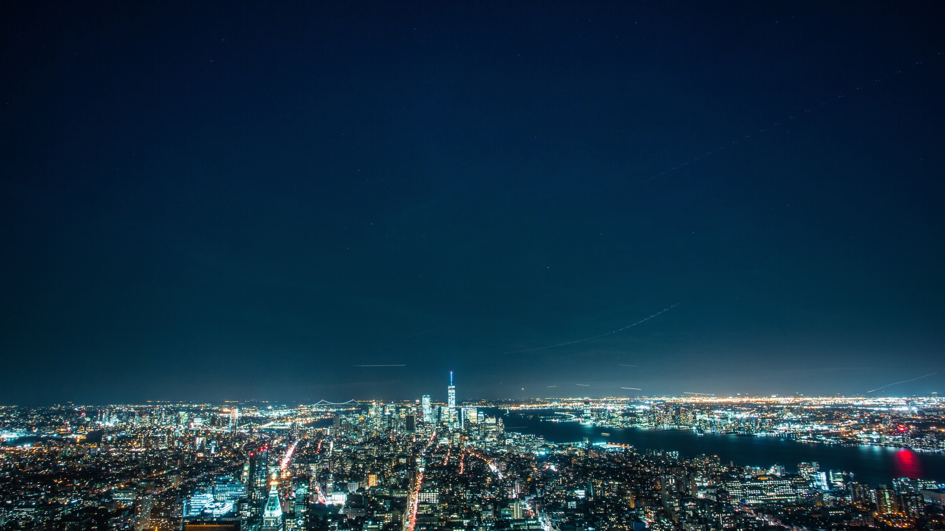 风景 城市夜景 星空 夜晚