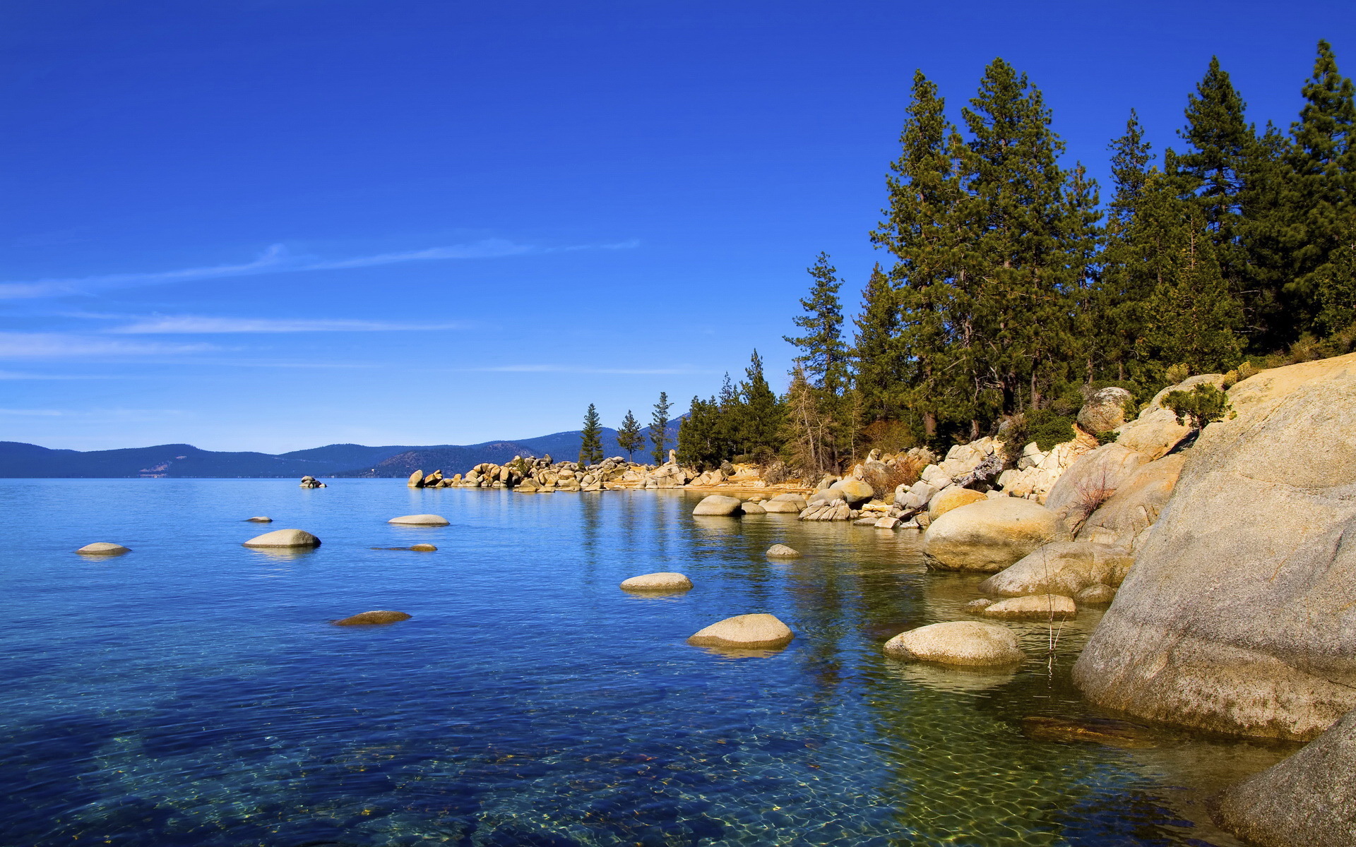 美国 太浩湖 Lake Tahoe 塔霍湖 风景 宽屏