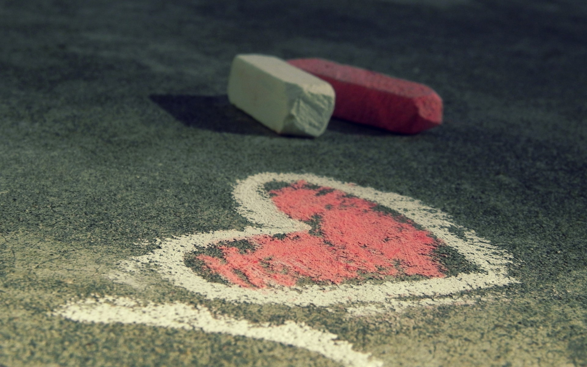 心动创意 爱心 粉笔