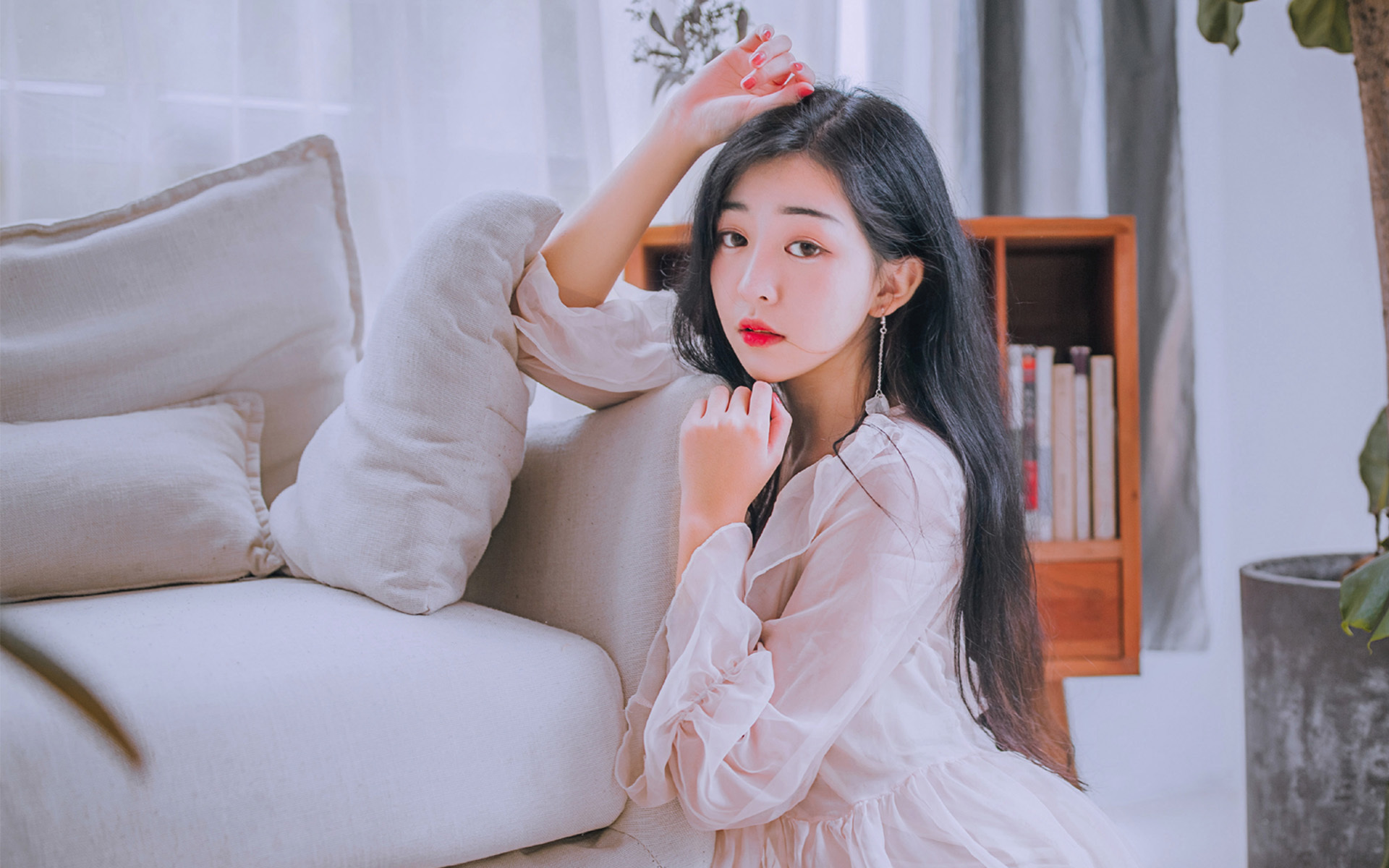 美女 红唇 文艺古风