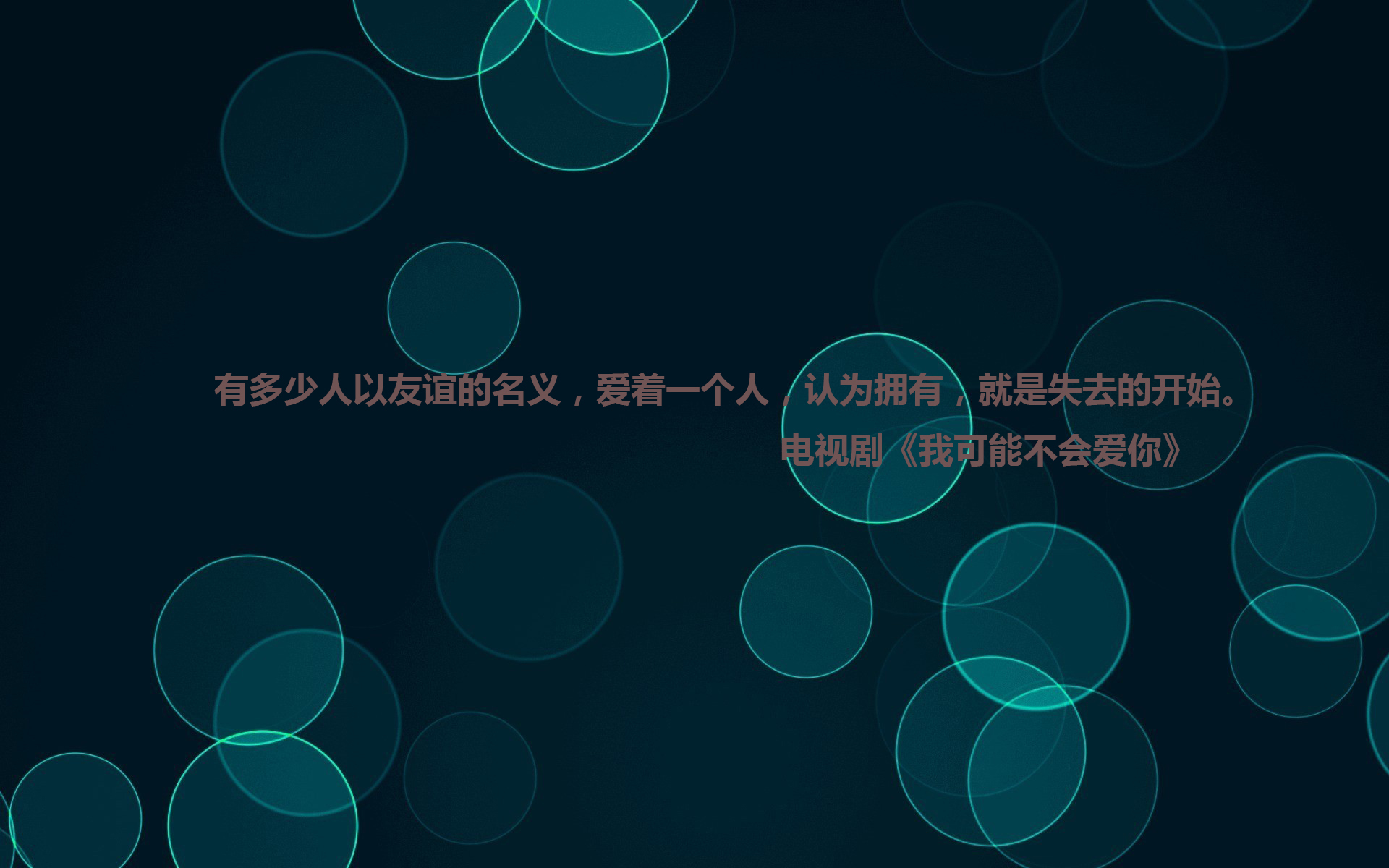 文字 语录 电视剧 我可能不会爱你