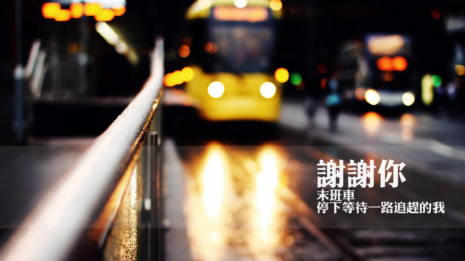 文字 感谢 夜景