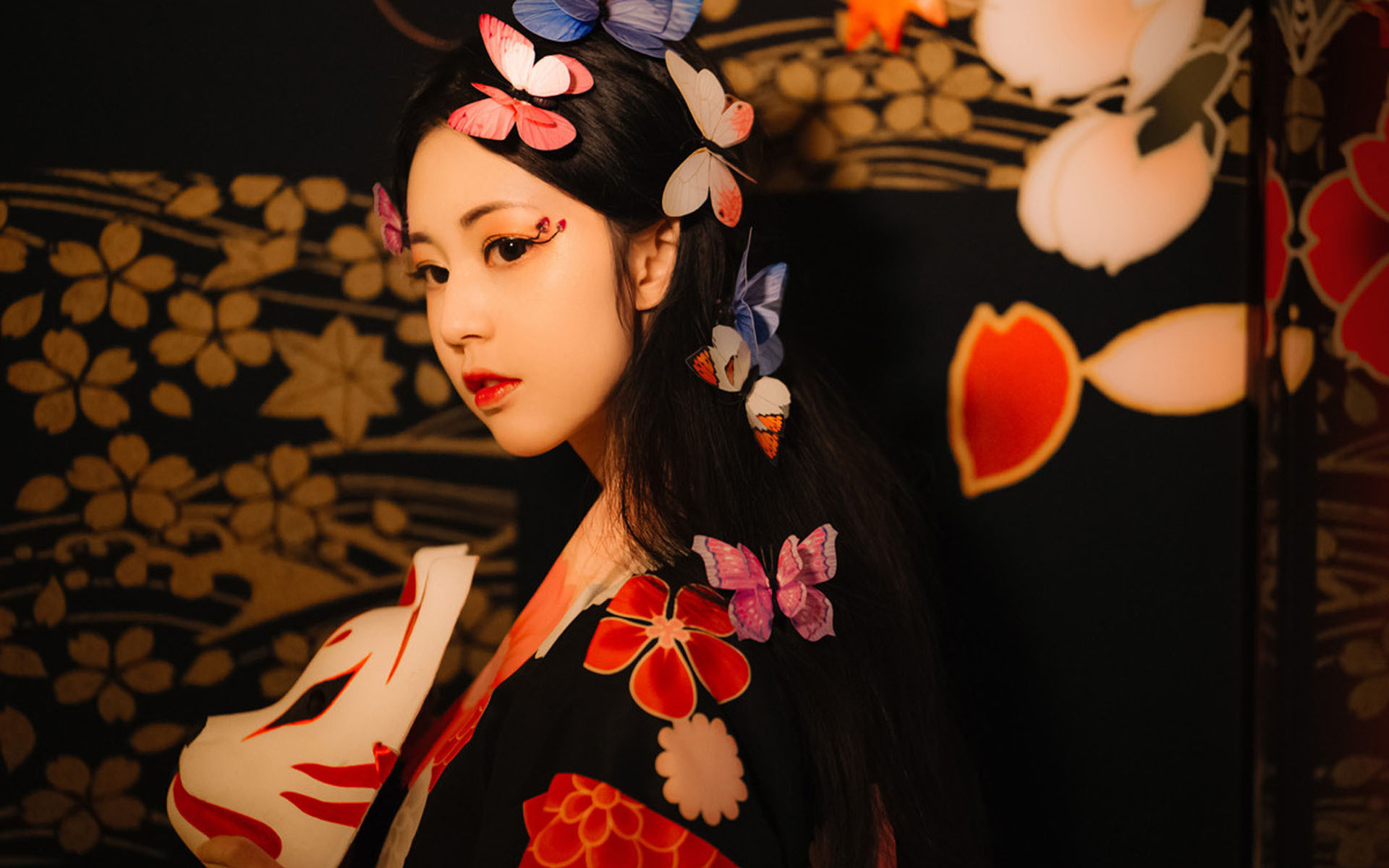 美女 文艺古风 和服