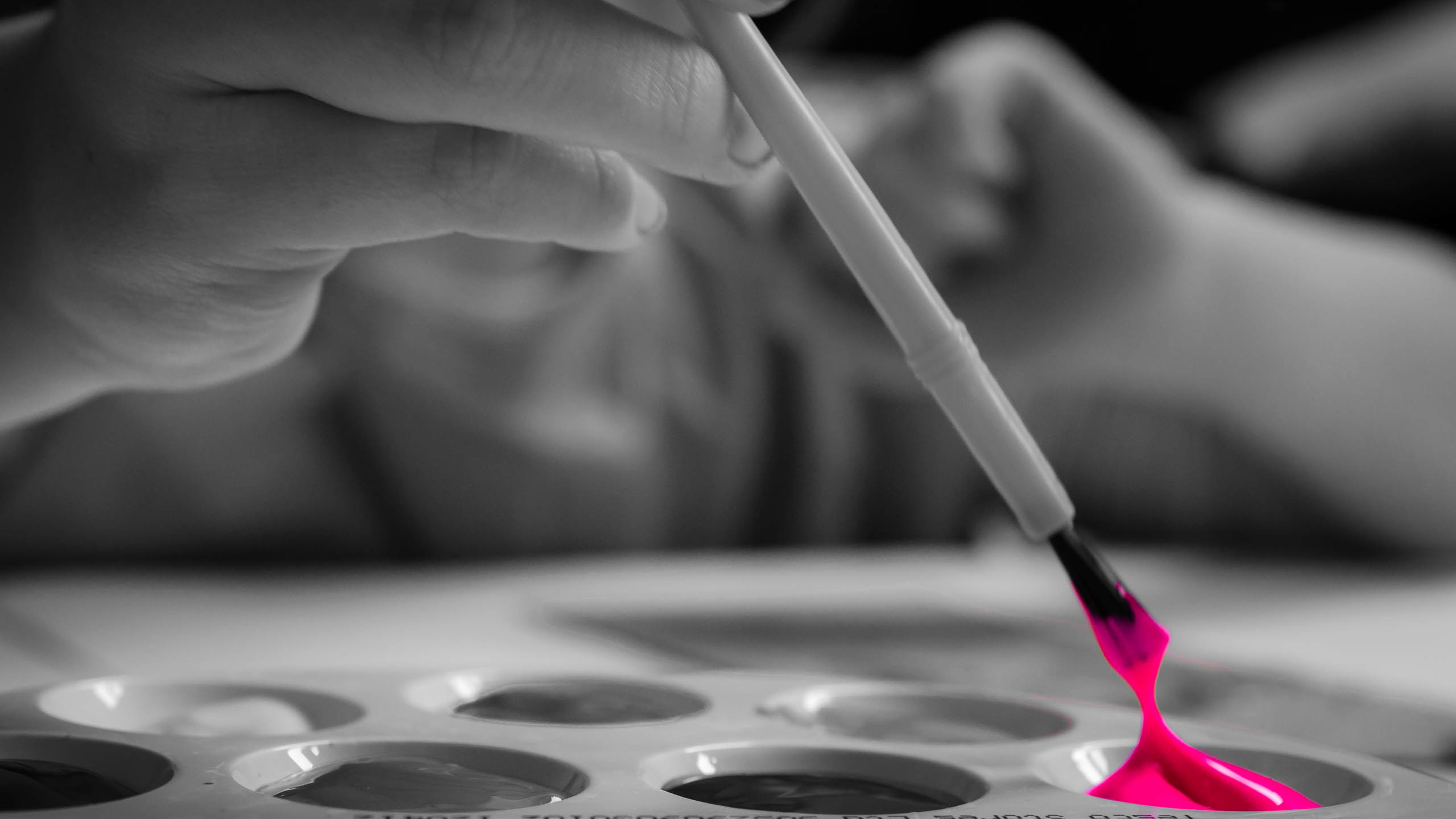 颜料 调色盘 黑白