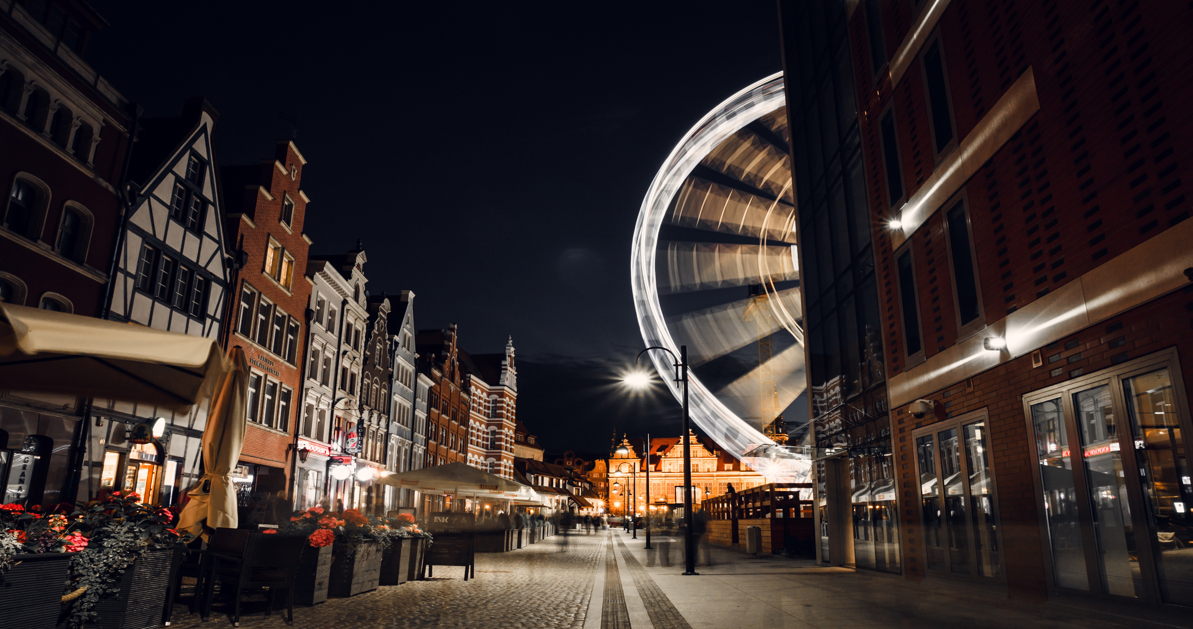 4K 城市夜景 摩天轮