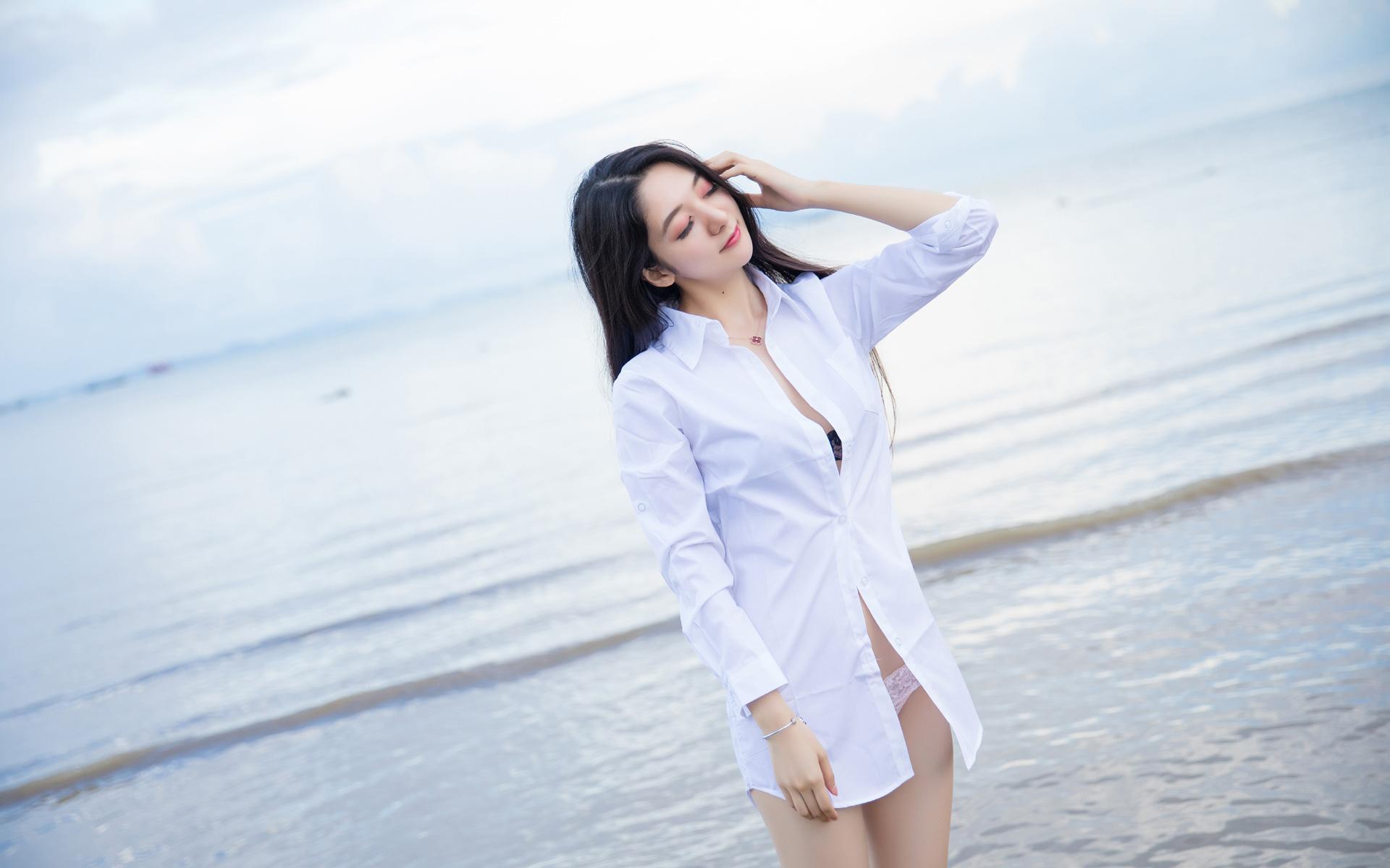 性感女神 性感  海边