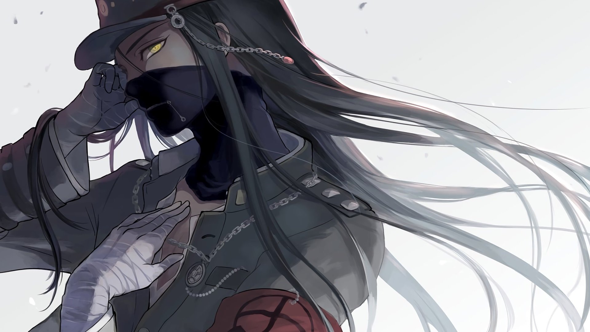 卡通人物 帽子 口罩 长发