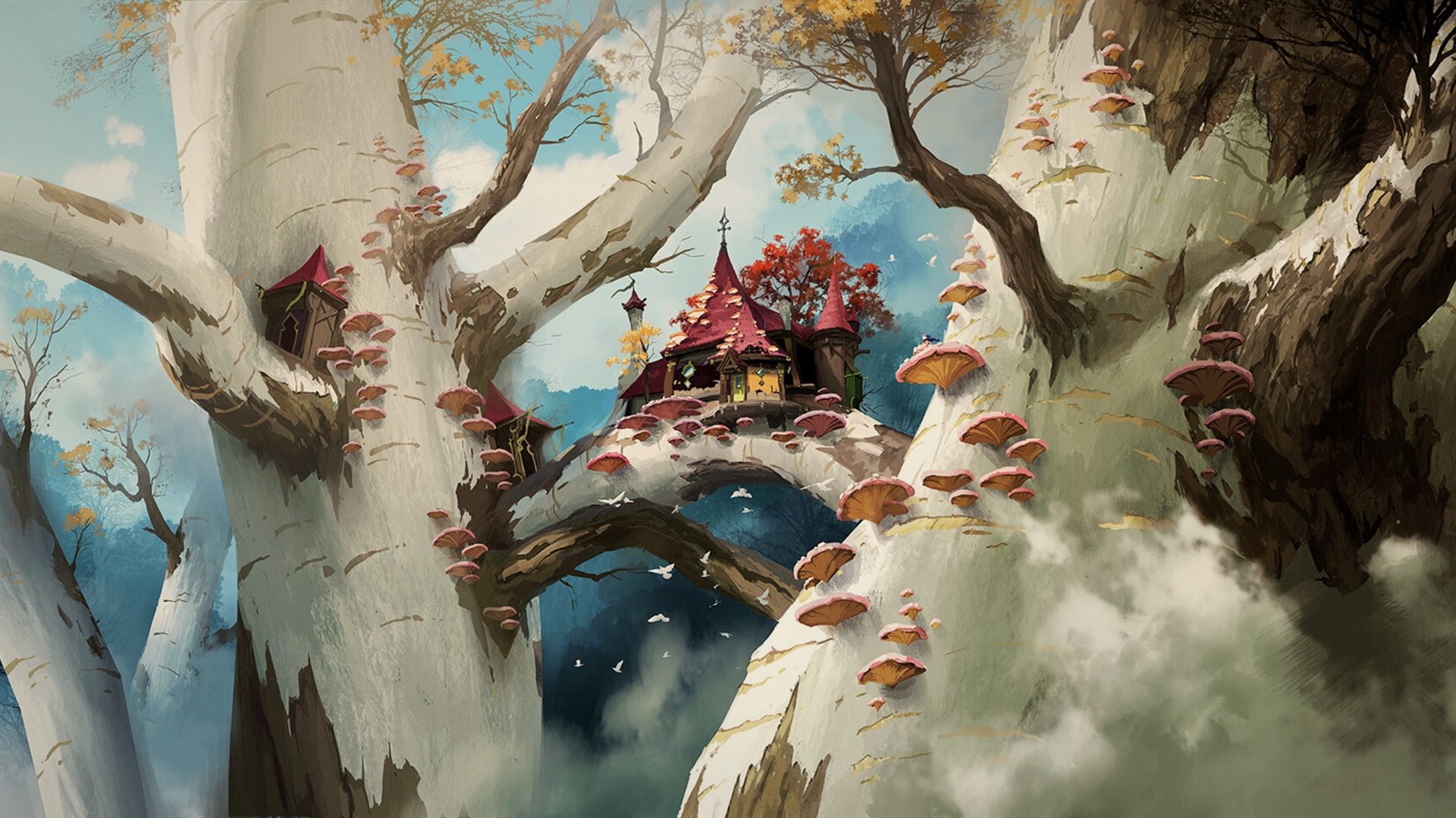 童话 树上王国 大树