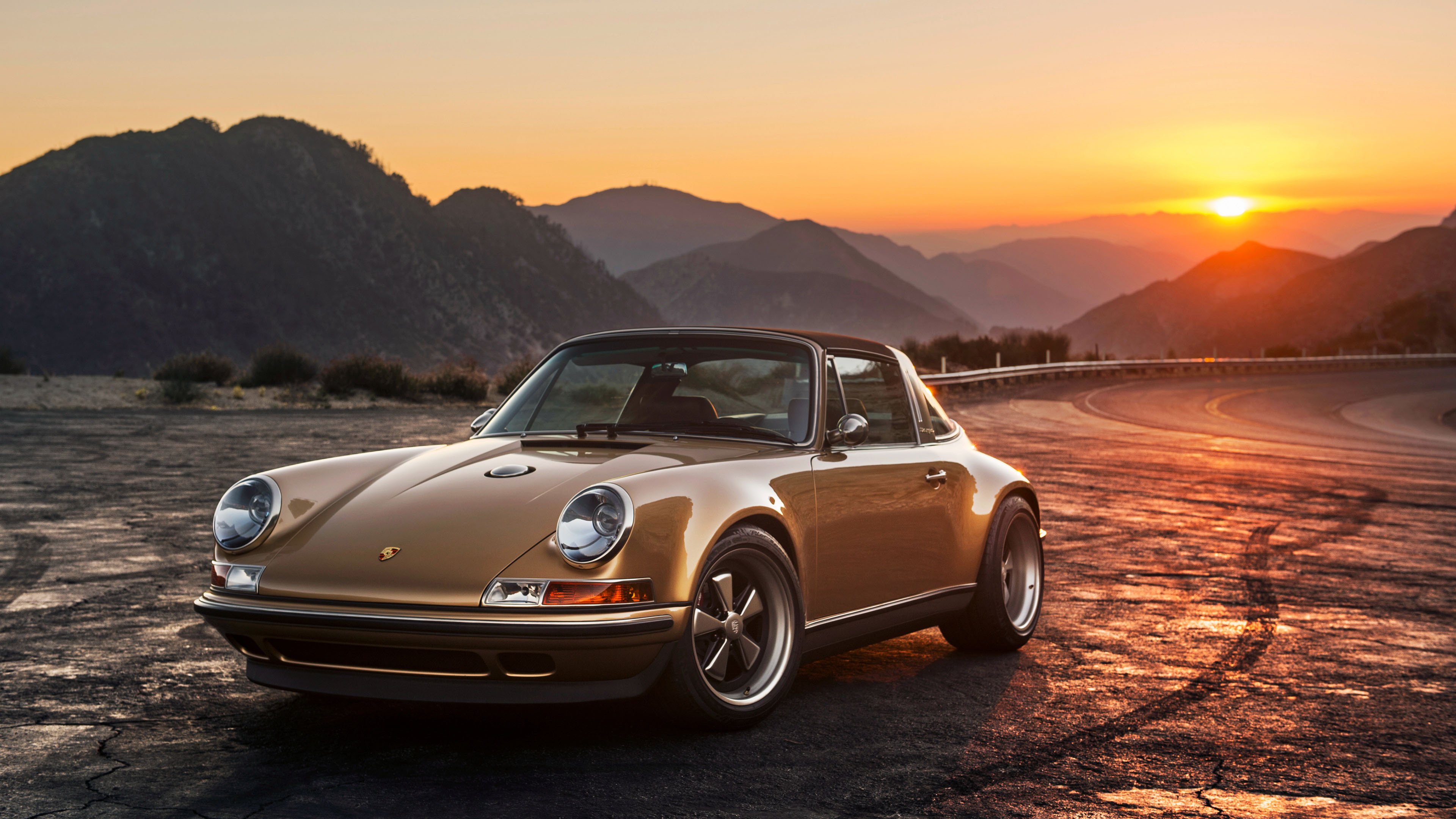 保时捷 夕阳 复古