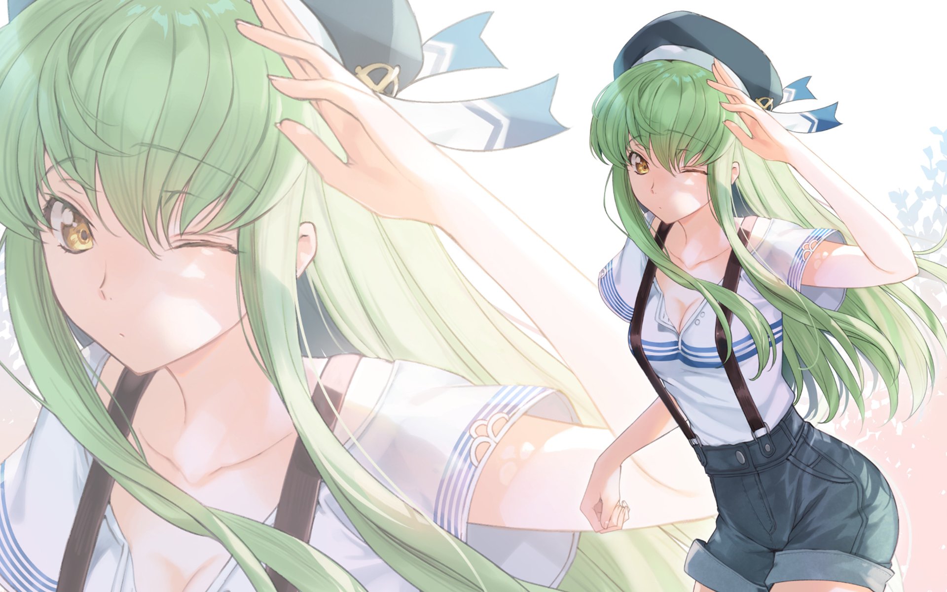 卡通人物 二次元 背带裤 清纯