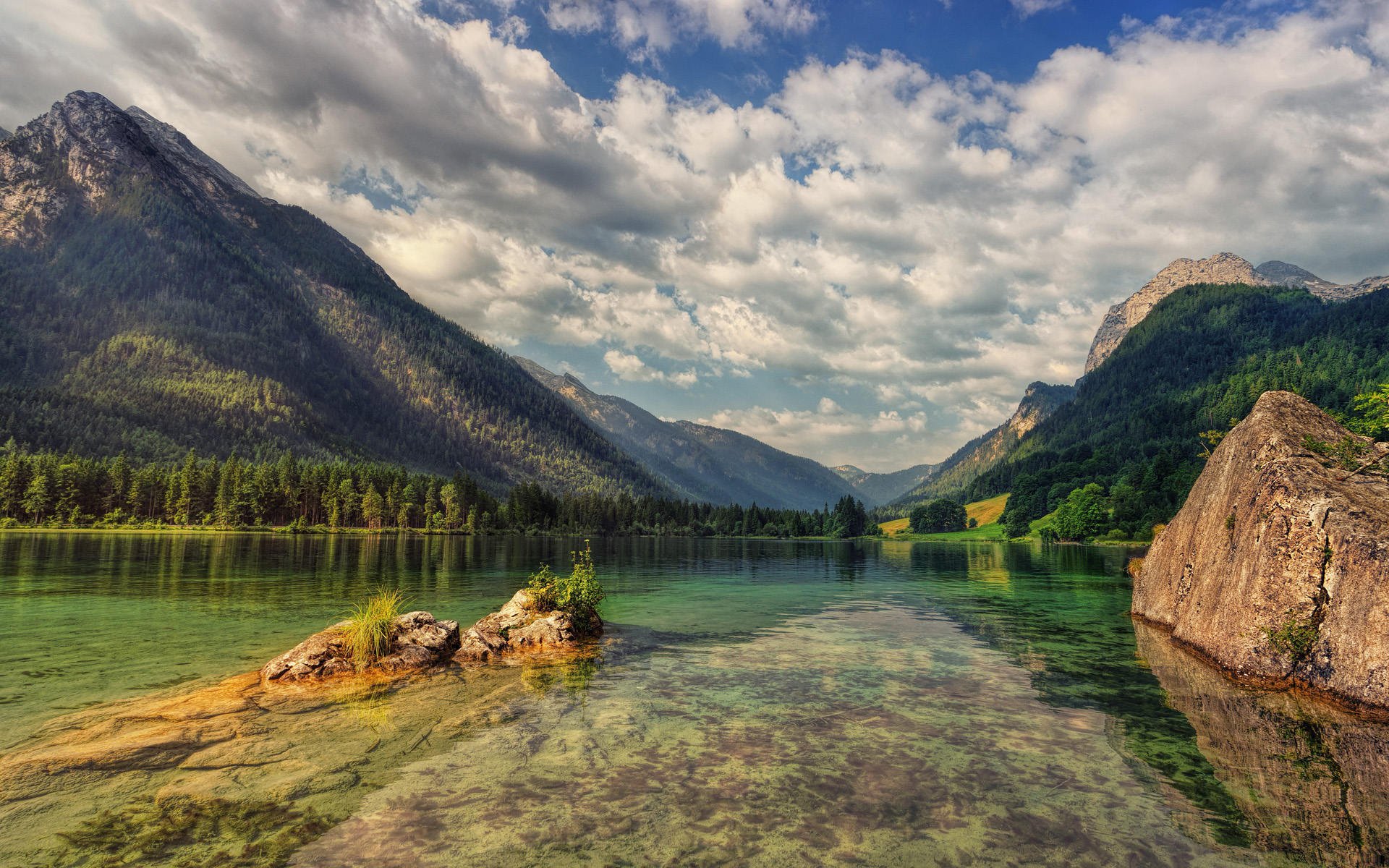 自然风光 湖水 夏天