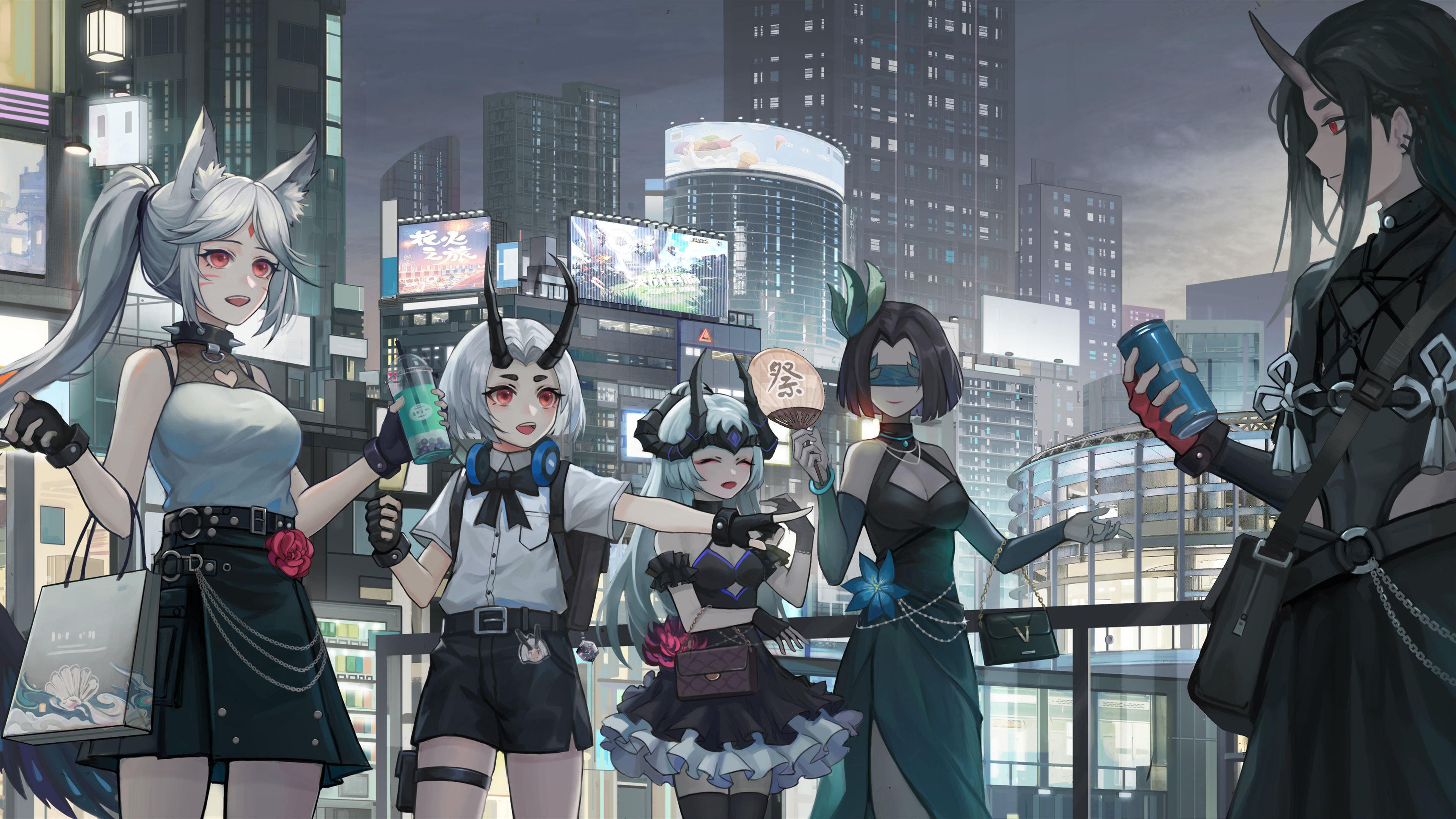 兽耳 兽角 购物 城市 可乐