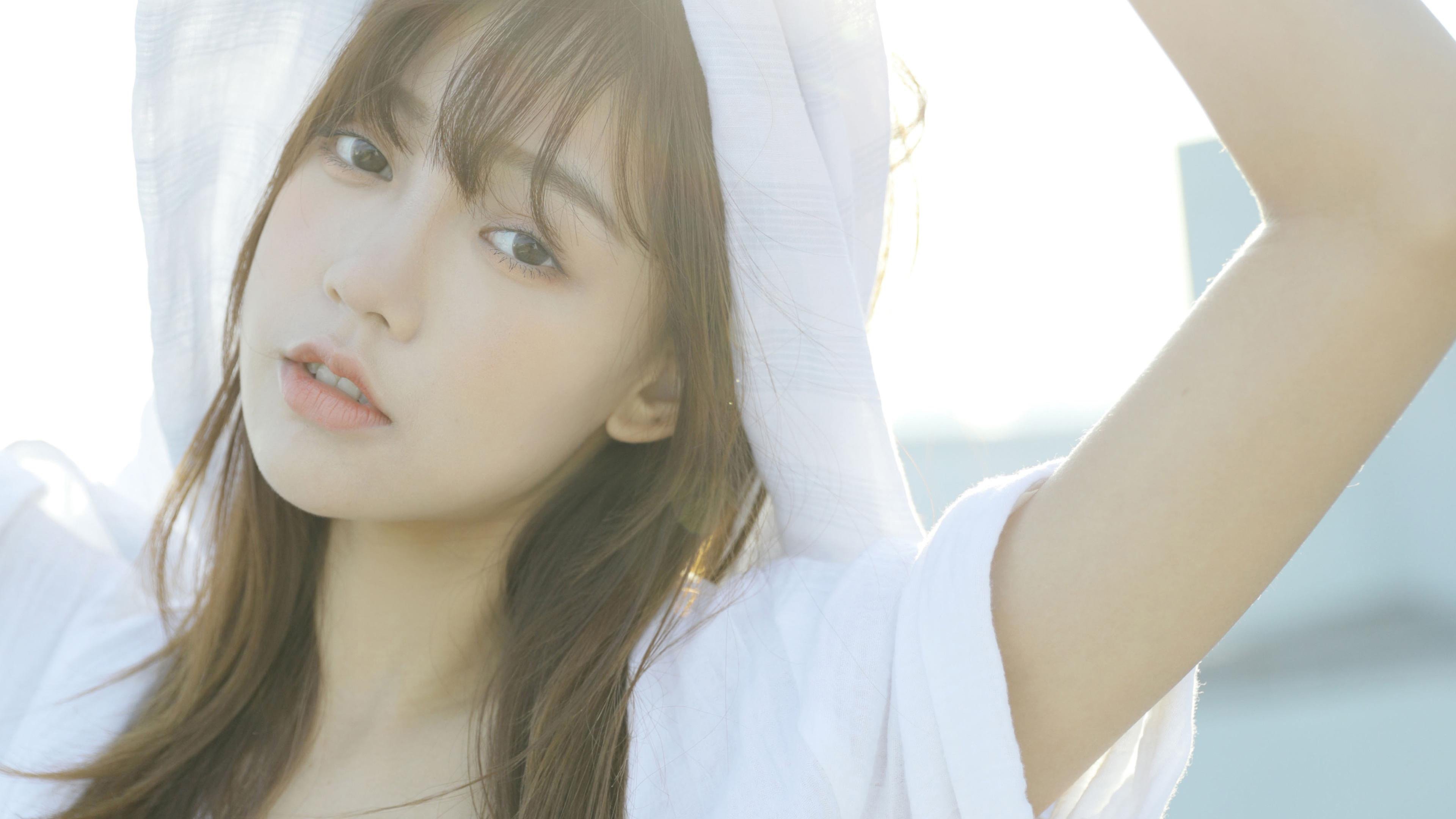 清纯 阳光 运动 长发 活力女孩