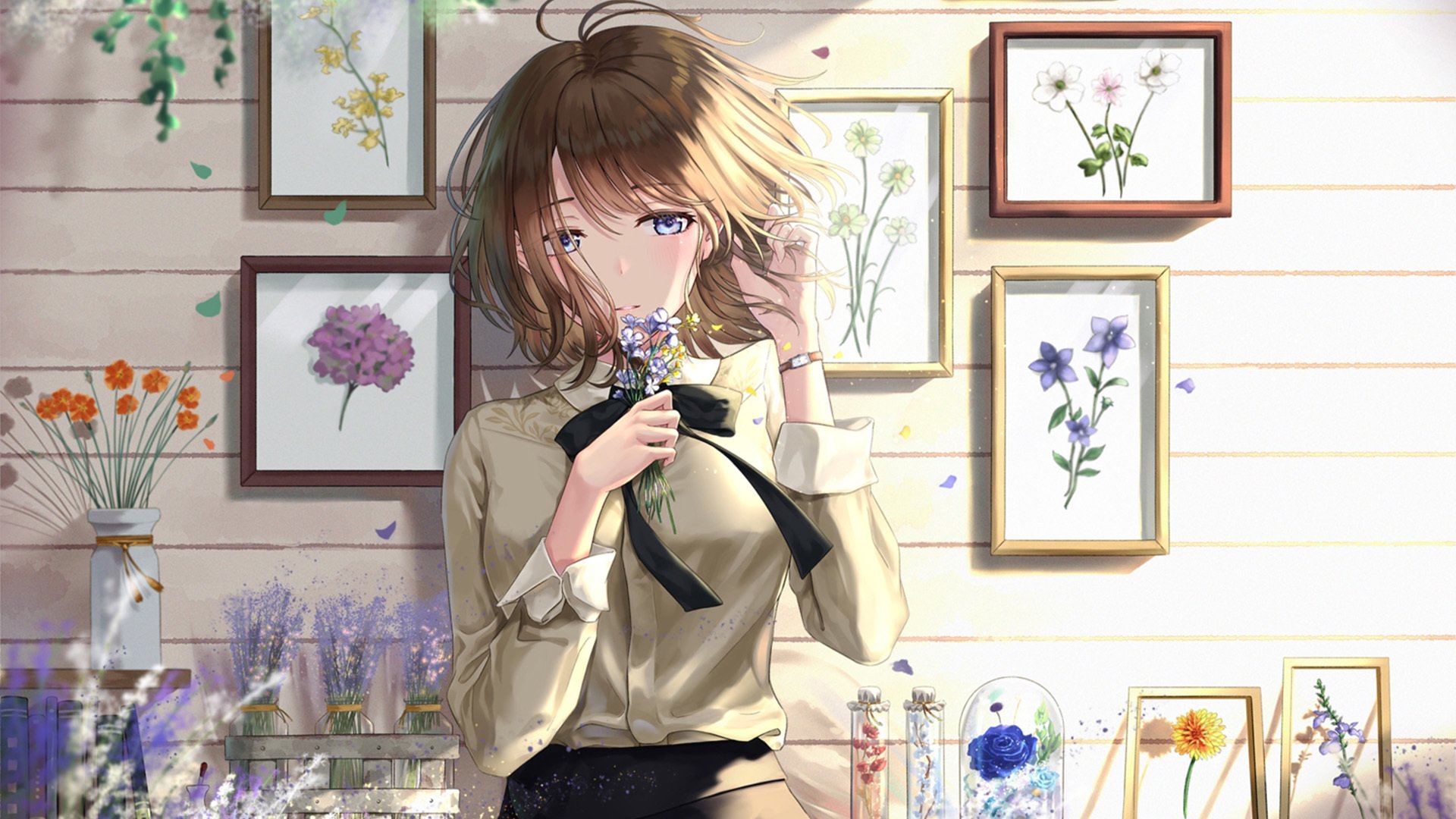 二次元 薇尔莉特 鲜花 文艺 复古 照片墙