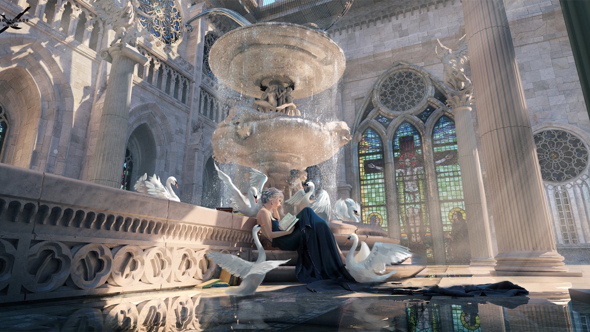 海琴烟 天鹅 皇宫 阳光