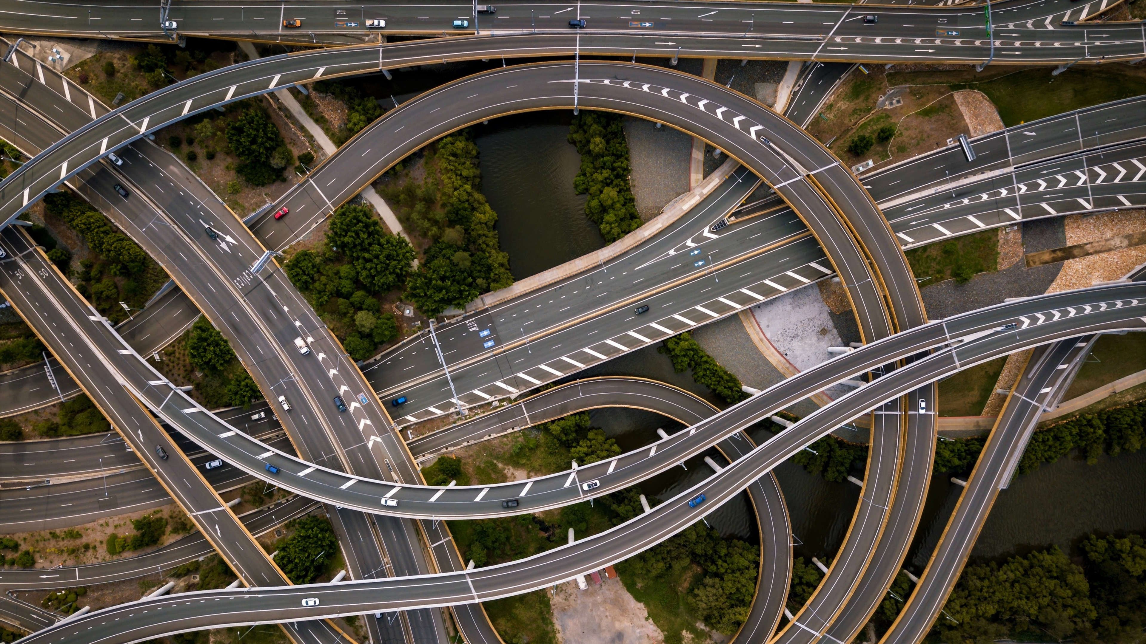 城市夜景 立交桥 高架桥 交通