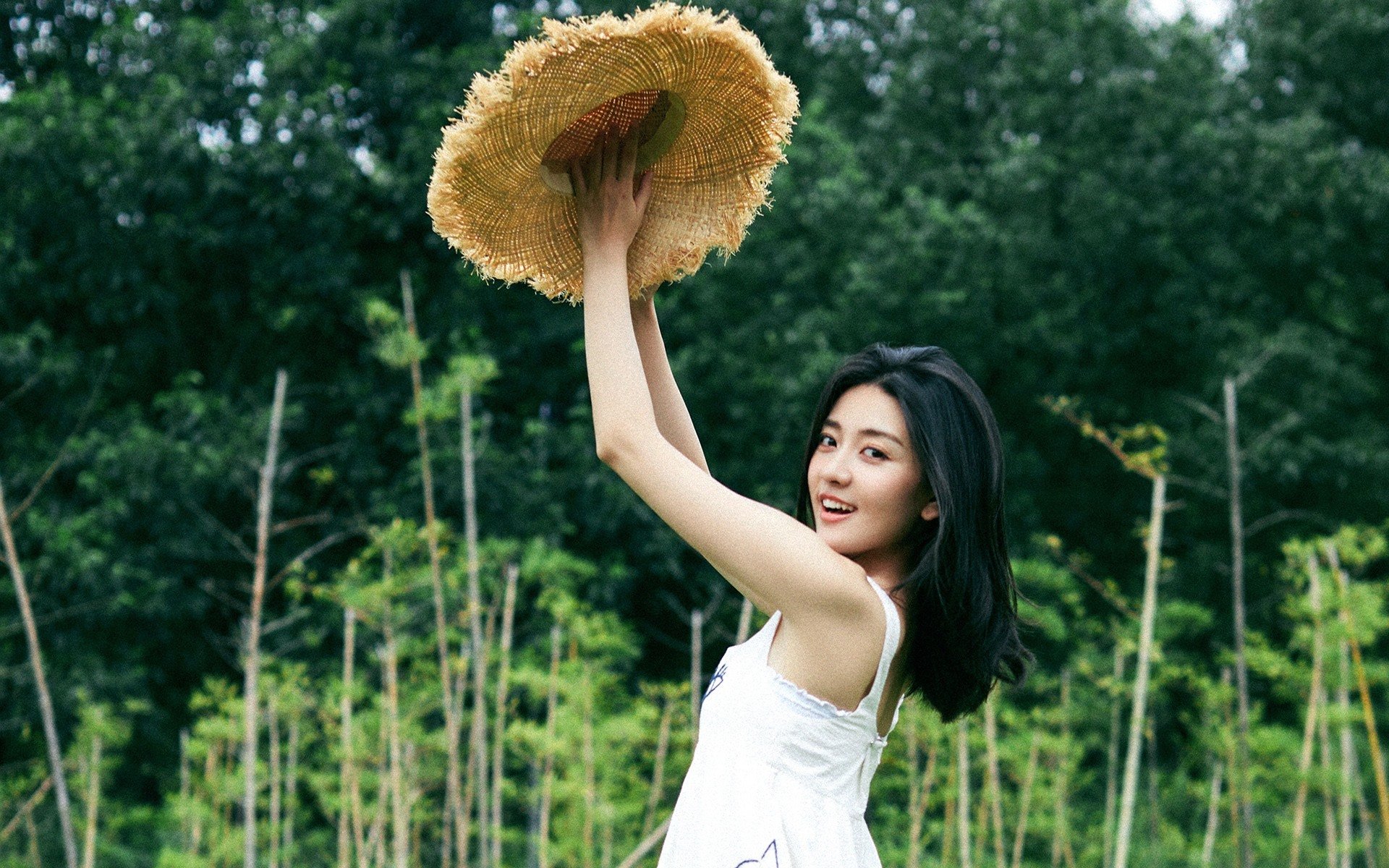 清纯 草帽 阳光 可爱