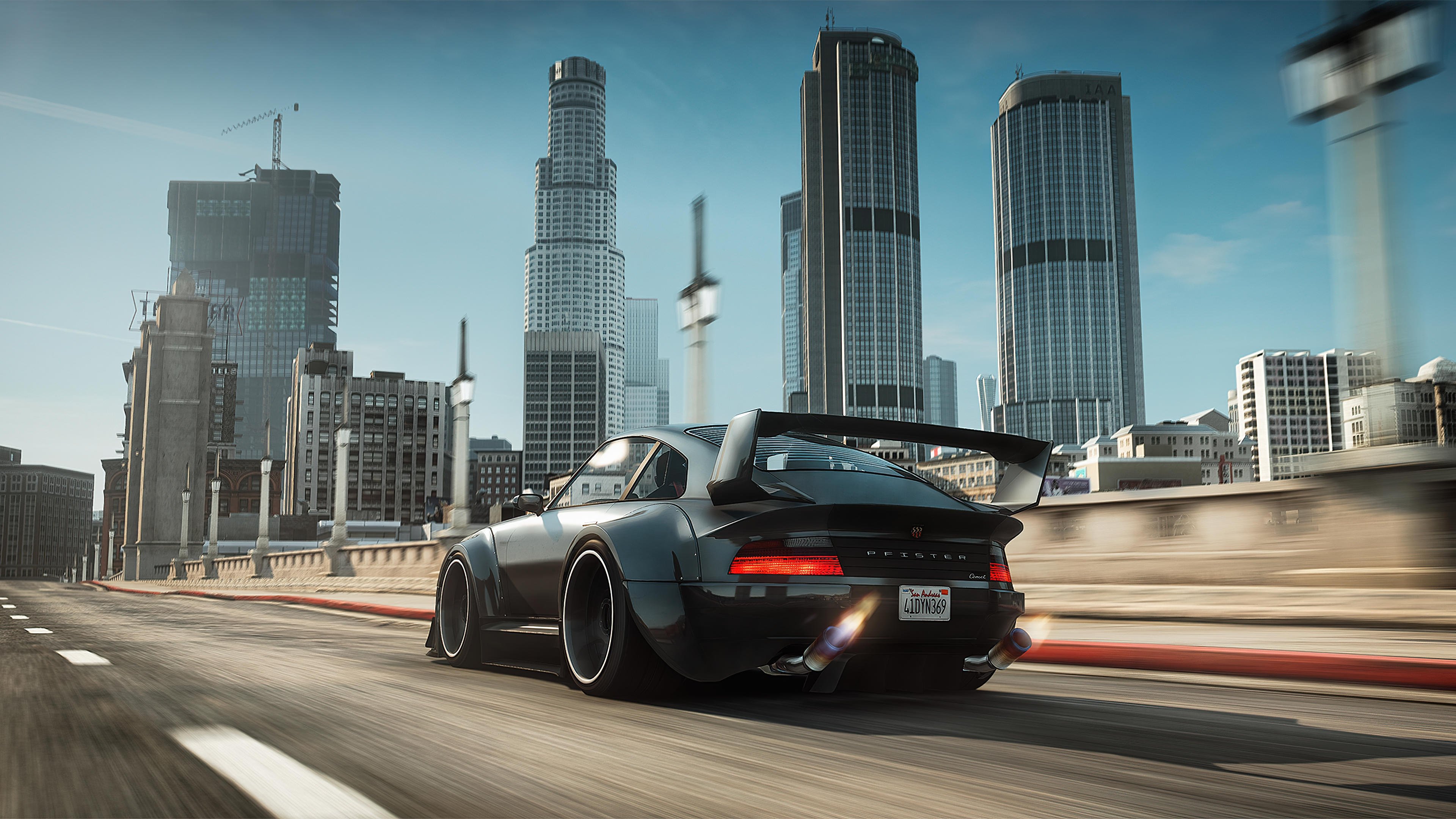 跑车 速度 飞驰 城市