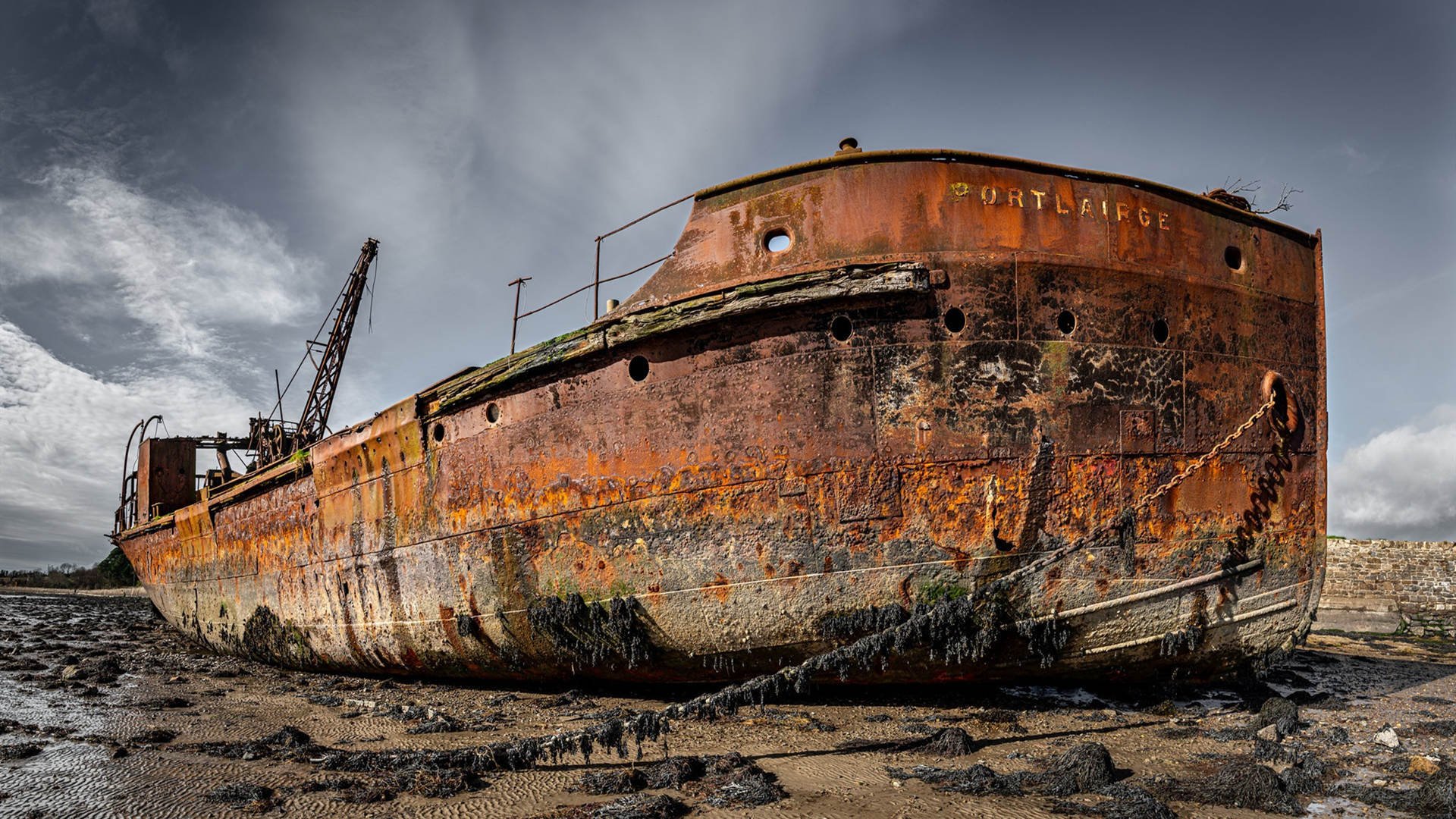 旧船 生锈 搁浅