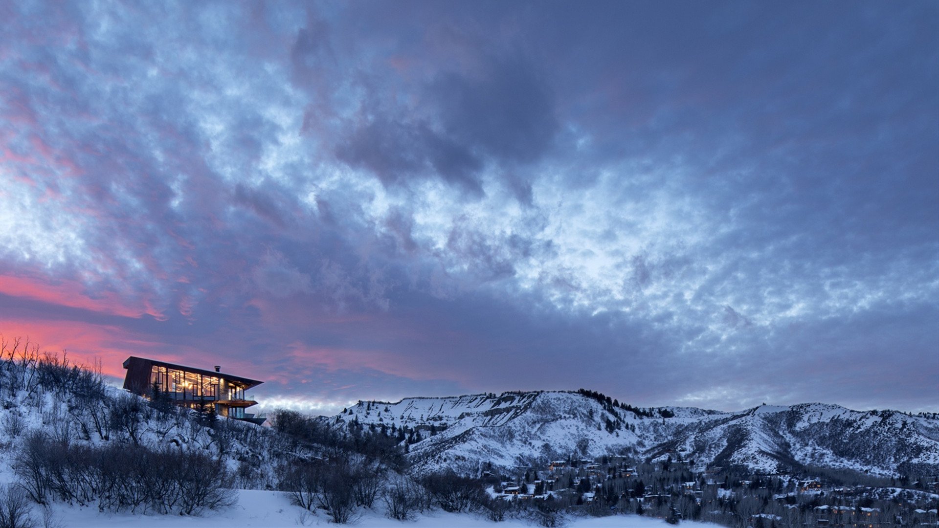 冰天雪地 雪地 傍晚
