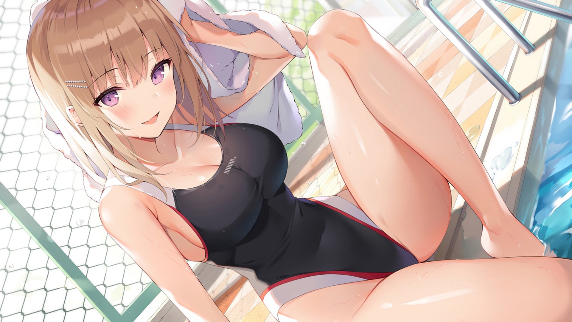 二次元 泳装 泳池 比基尼