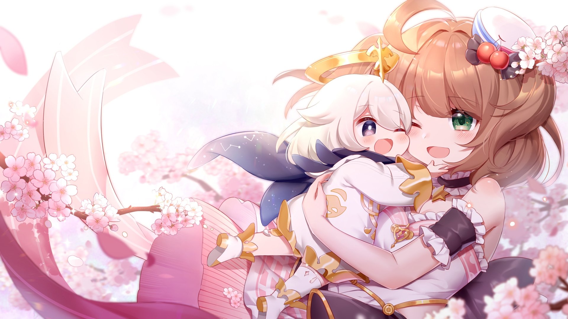 宝贝 樱花 萌娃 温馨