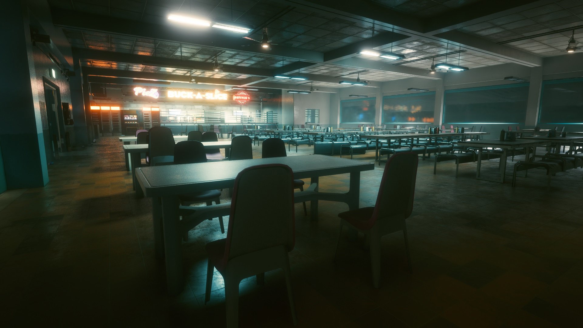 主机游戏 食堂 桌椅 餐厅