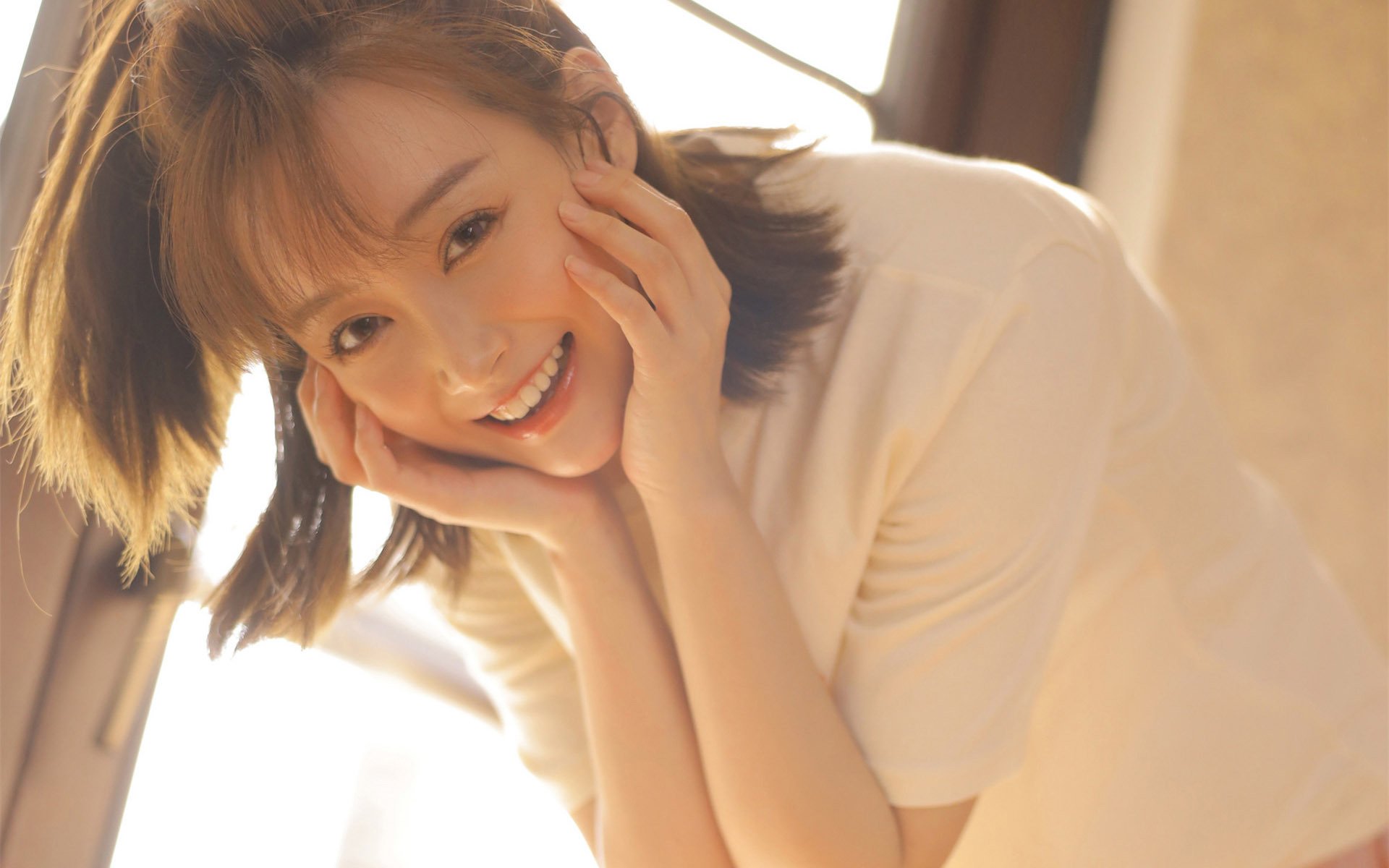 清纯 可爱 女孩 阳光