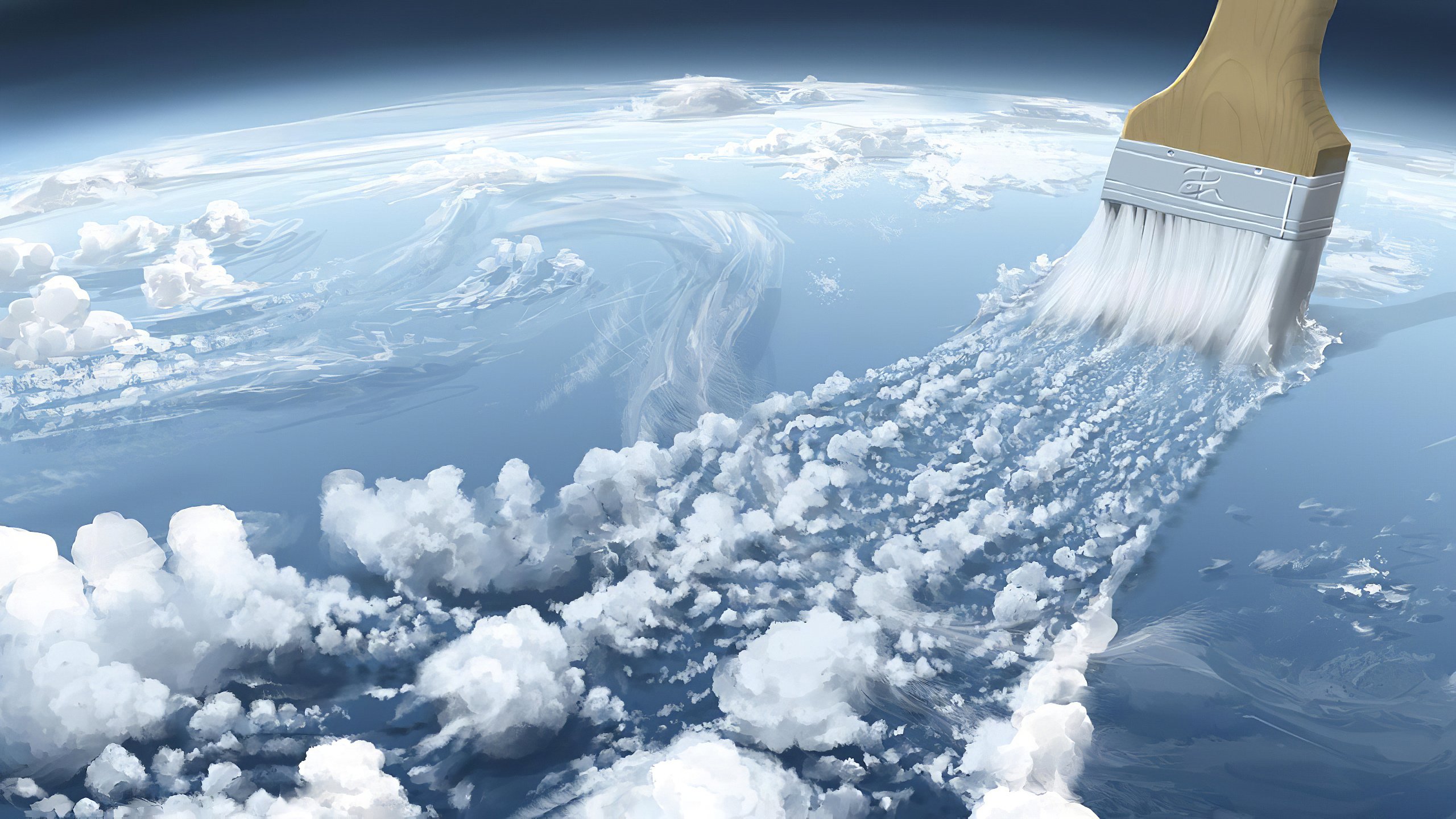 地球 天地 粉刷 云