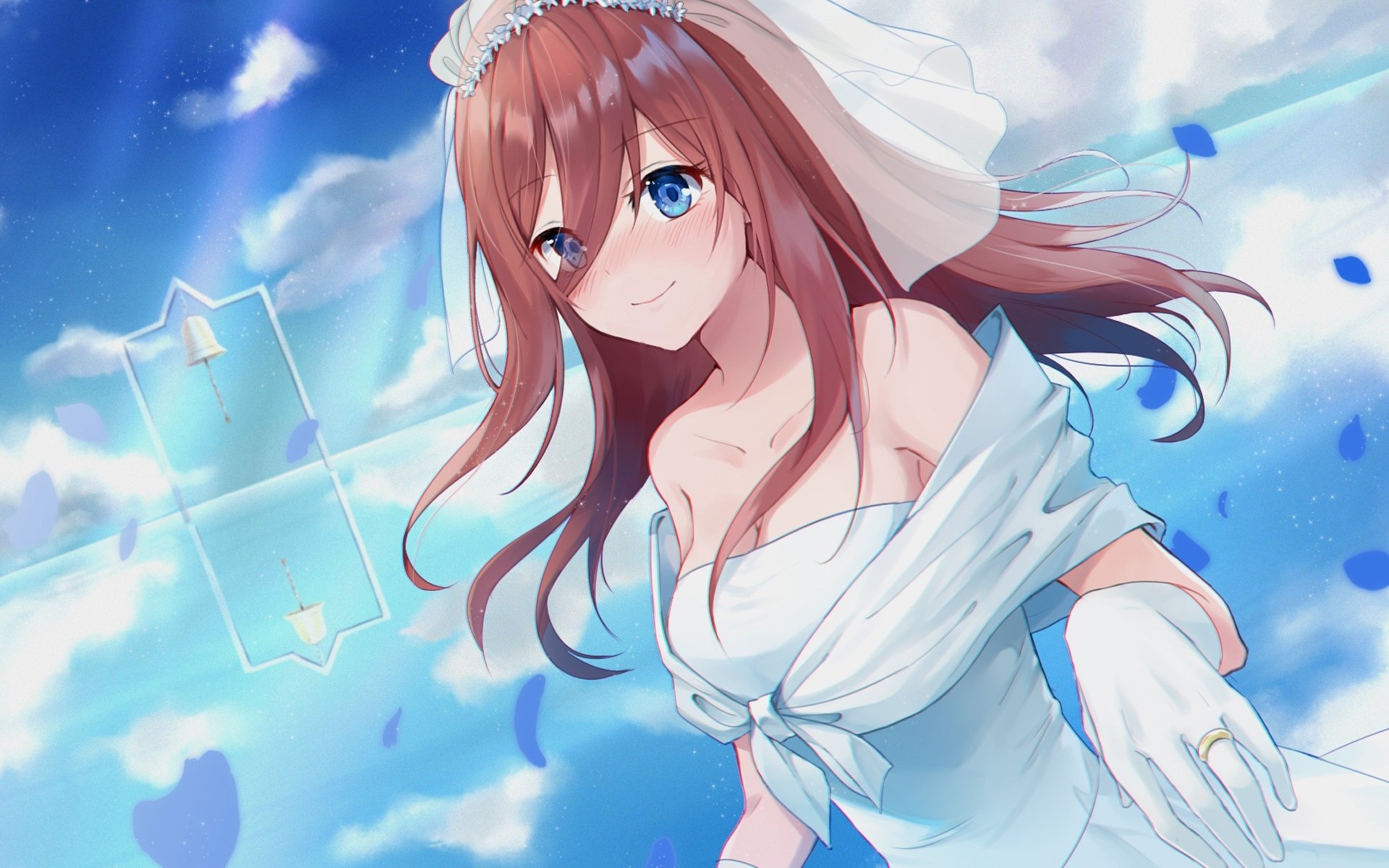 唯美花嫁 少女 插画