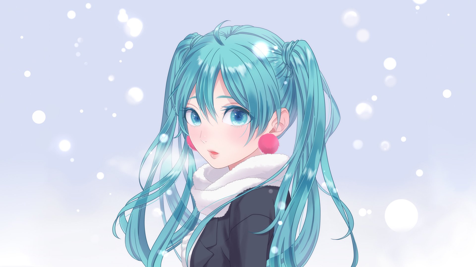 冬天  雪花  初音未来
