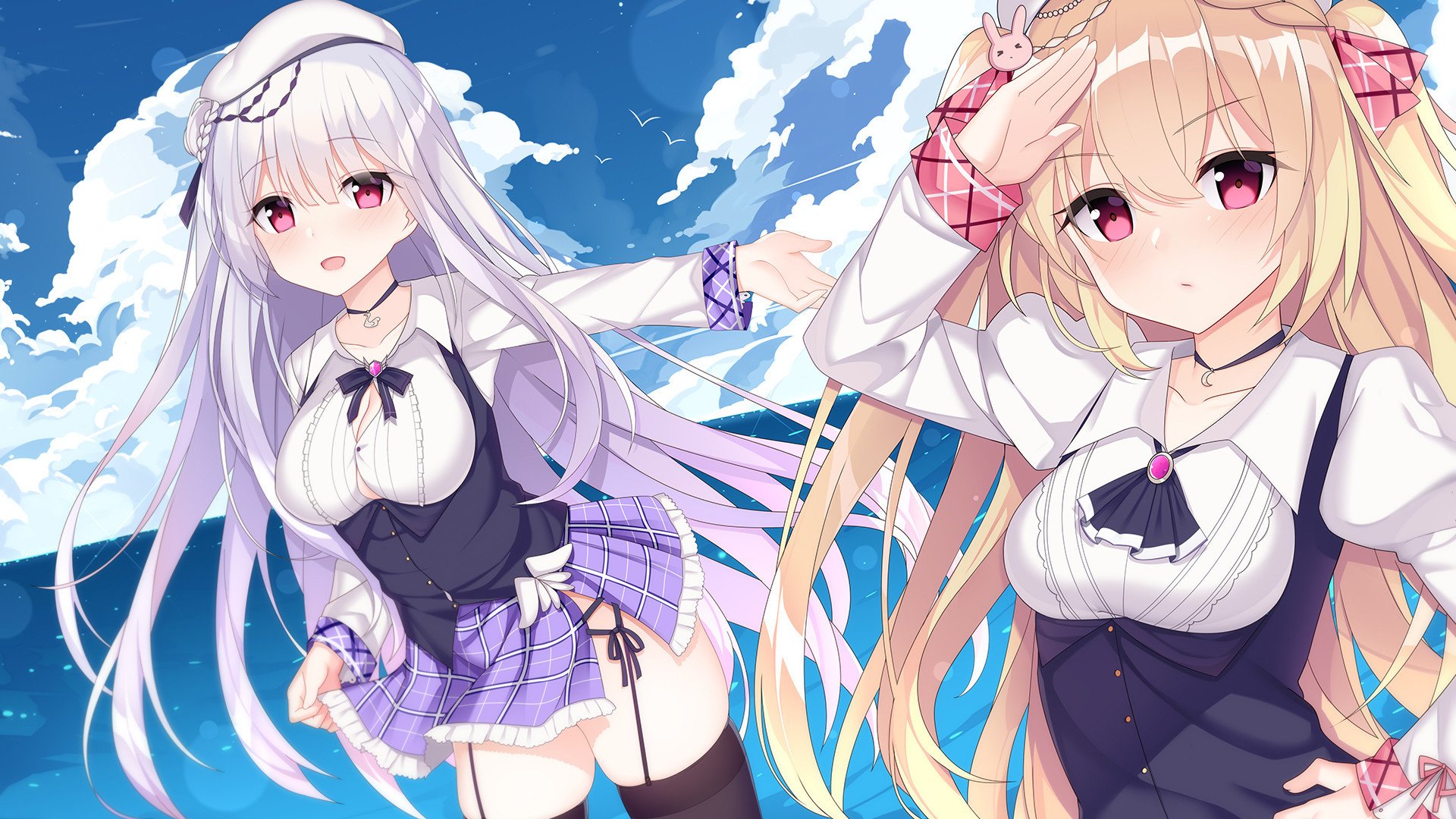 碧蓝航线 云朵 大海 姐妹 Q版 可爱