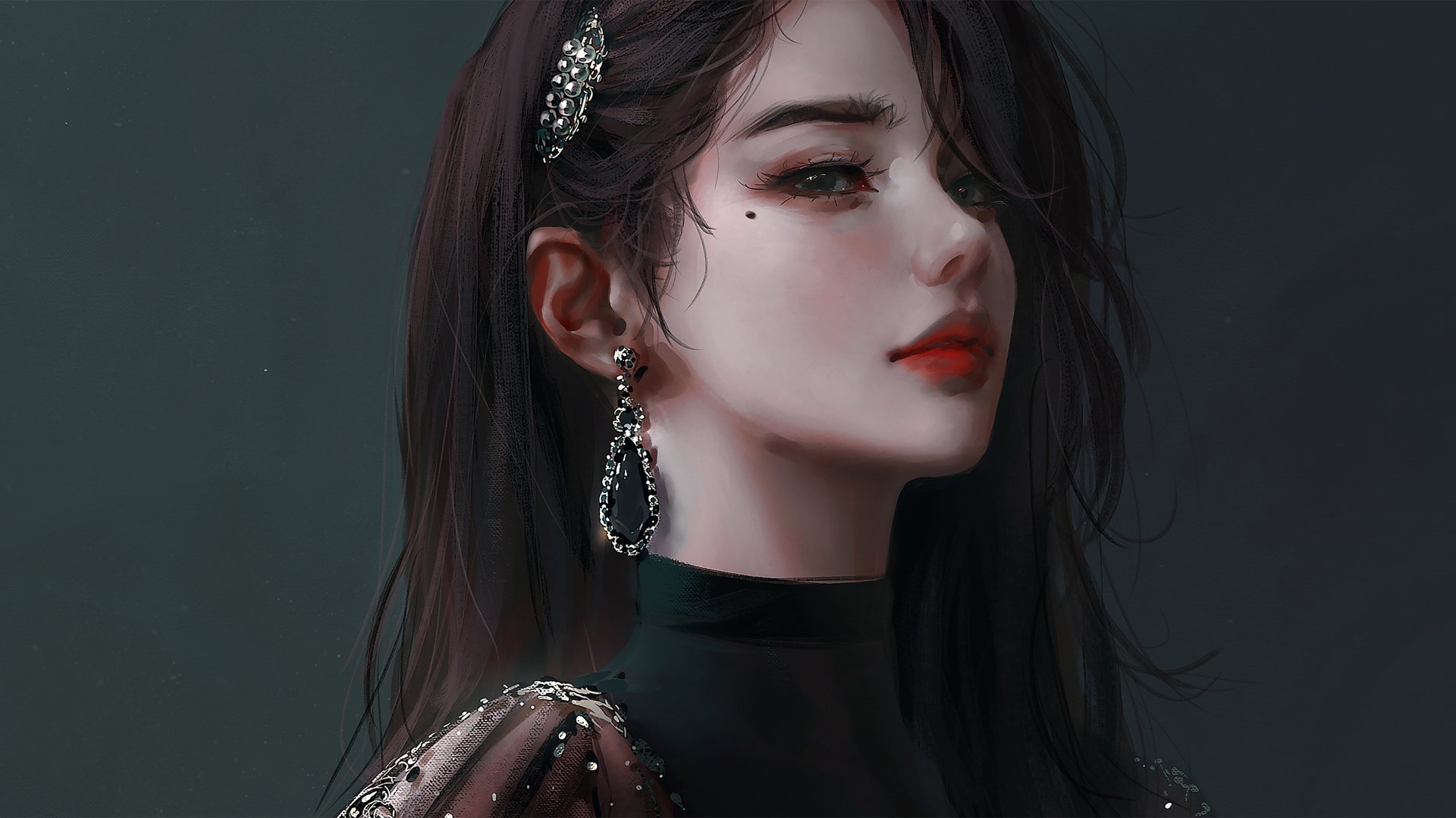 动漫  少女  厚涂画风  精致