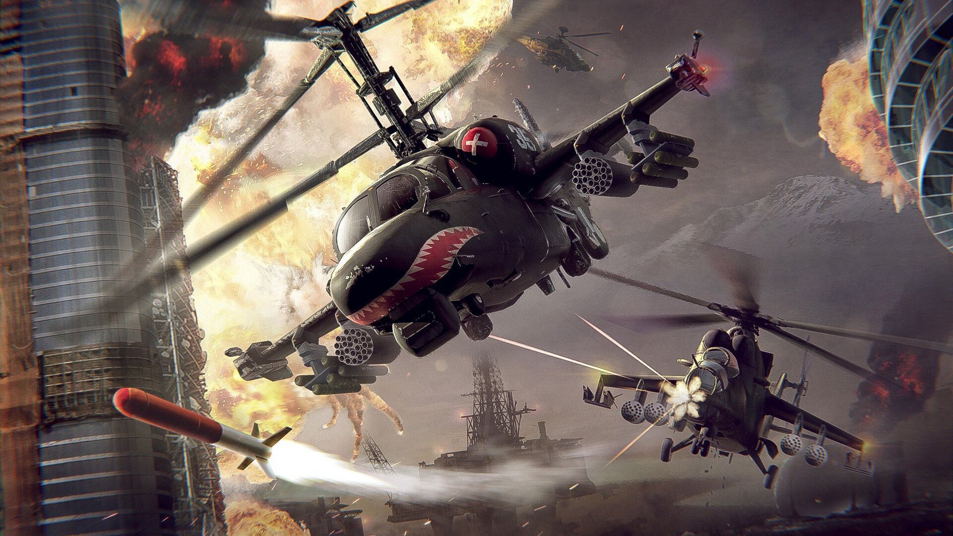 直升机 战争 导弹