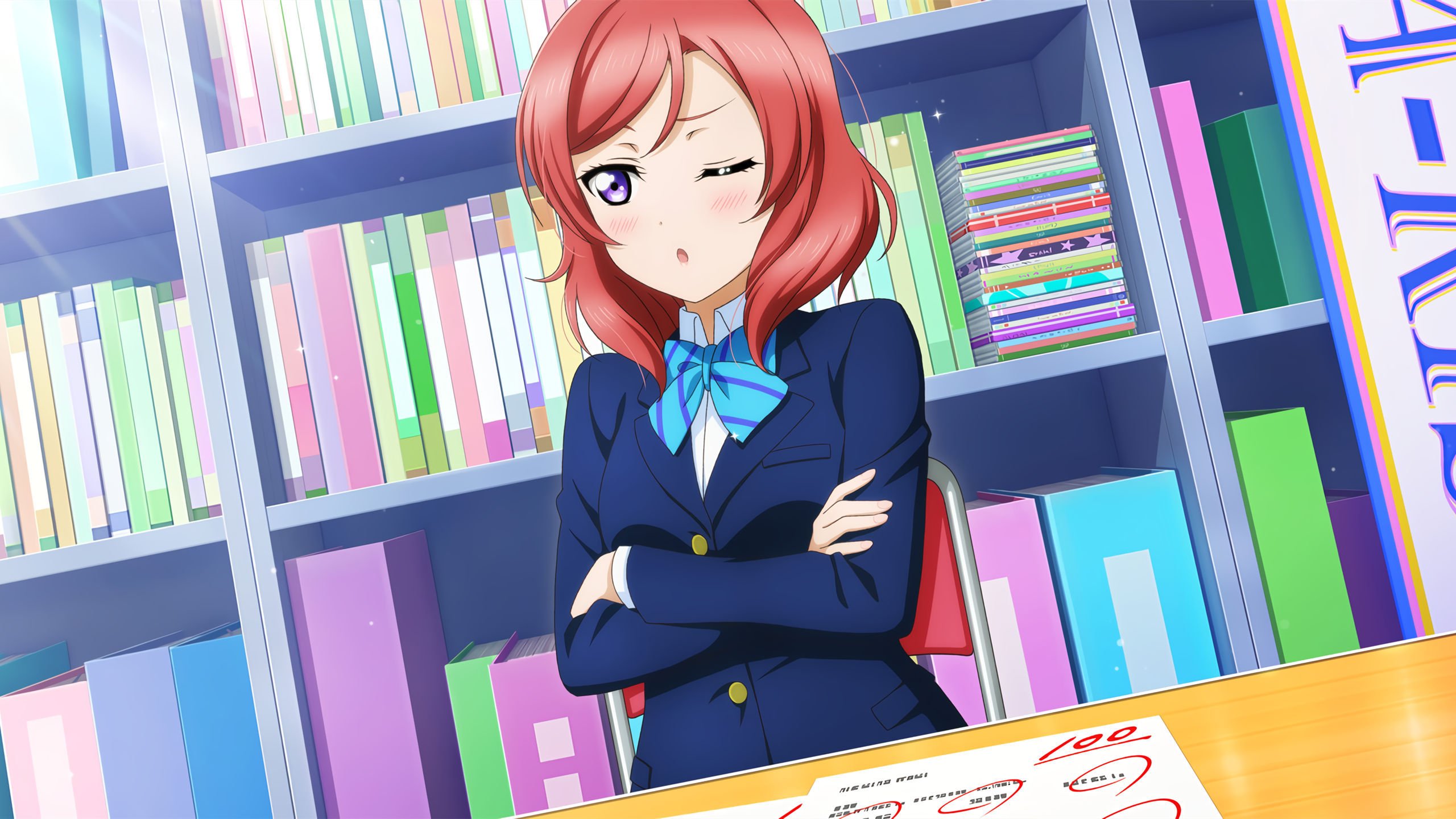 老师 教师 试卷 书架 100分