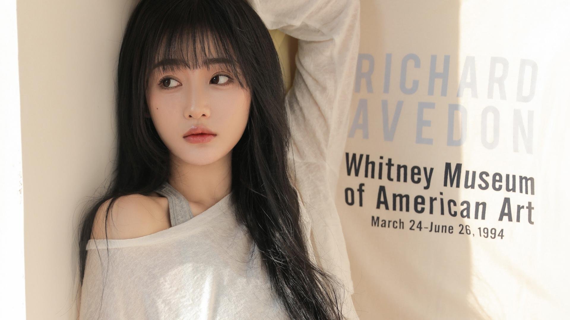 清纯 长发 露肩 写真