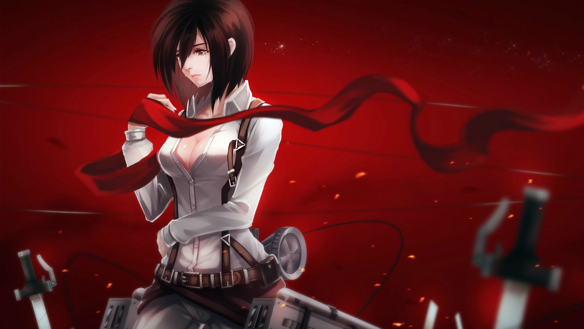 进击的巨人 调查队 围巾 三笠