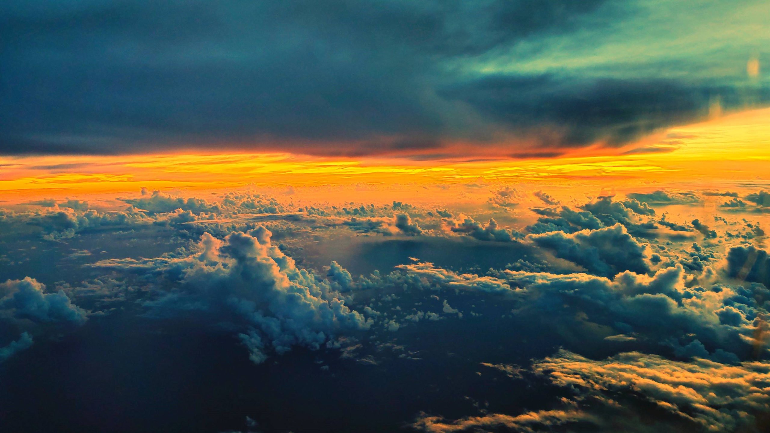 落日余晖 云海 天空